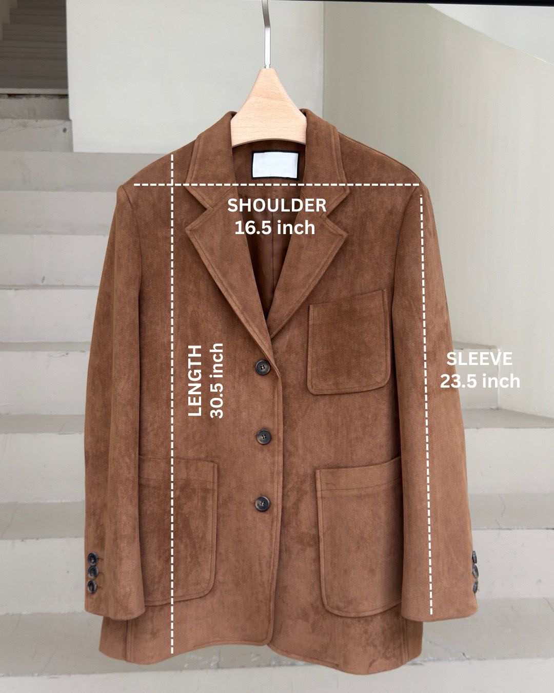 Premium Suede Three-Pocket Jacket