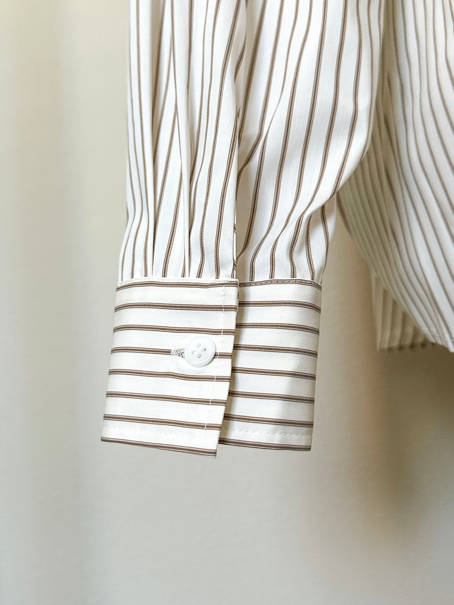 Wrinkle-Free Oversized Striped Shirt