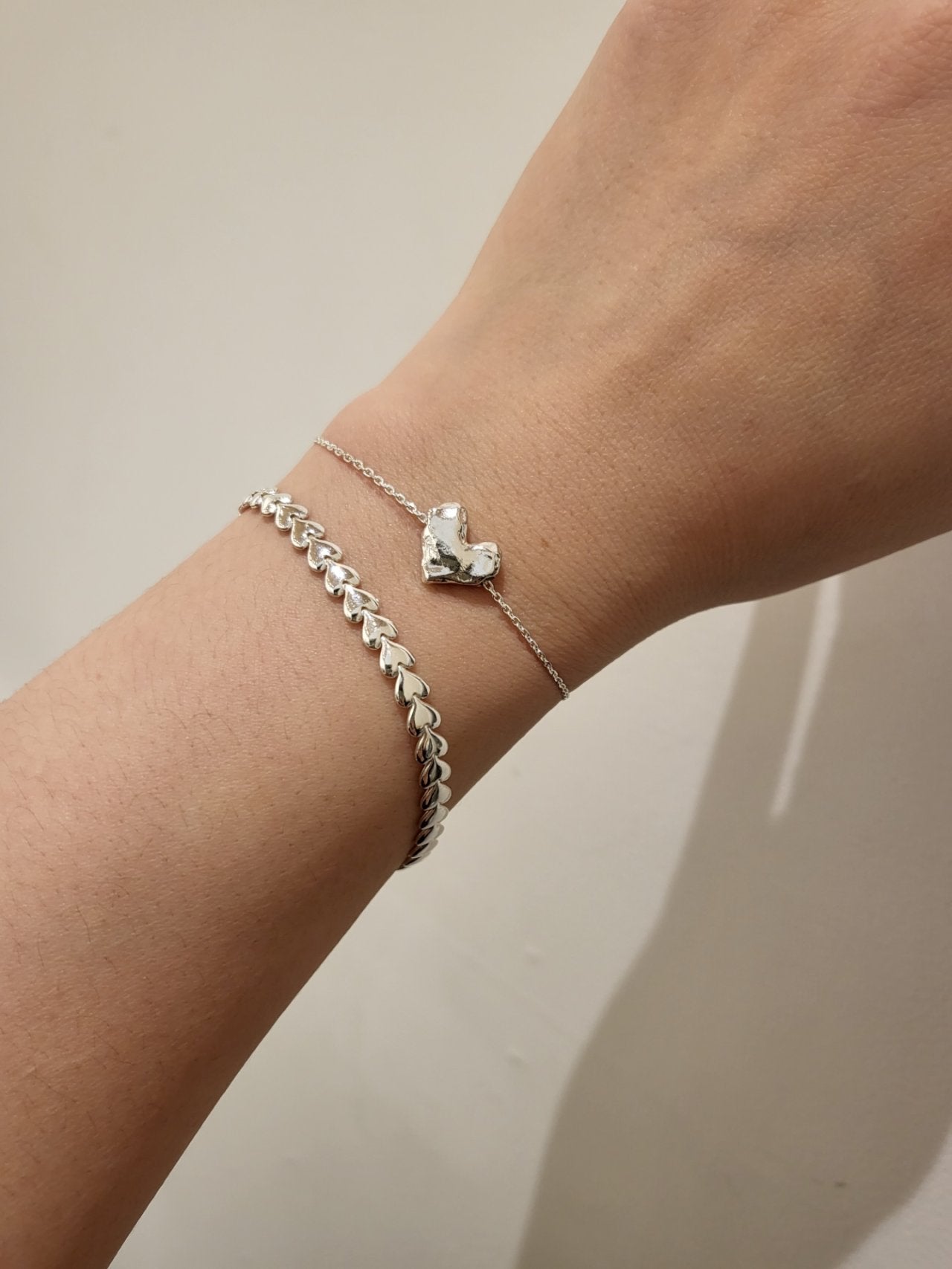 Heart Link Bracelet - Sterling Silver 925