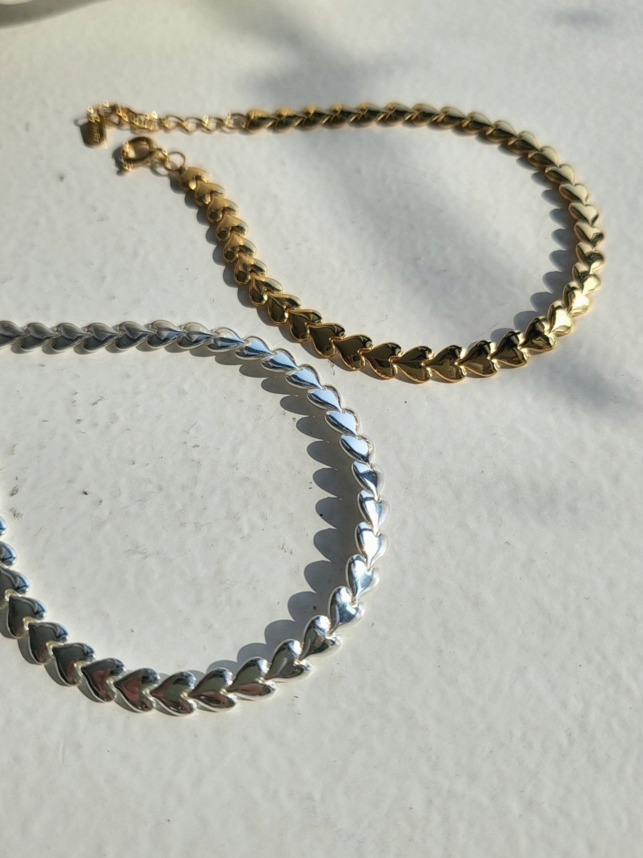 Heart Link Bracelet - Sterling Silver 925