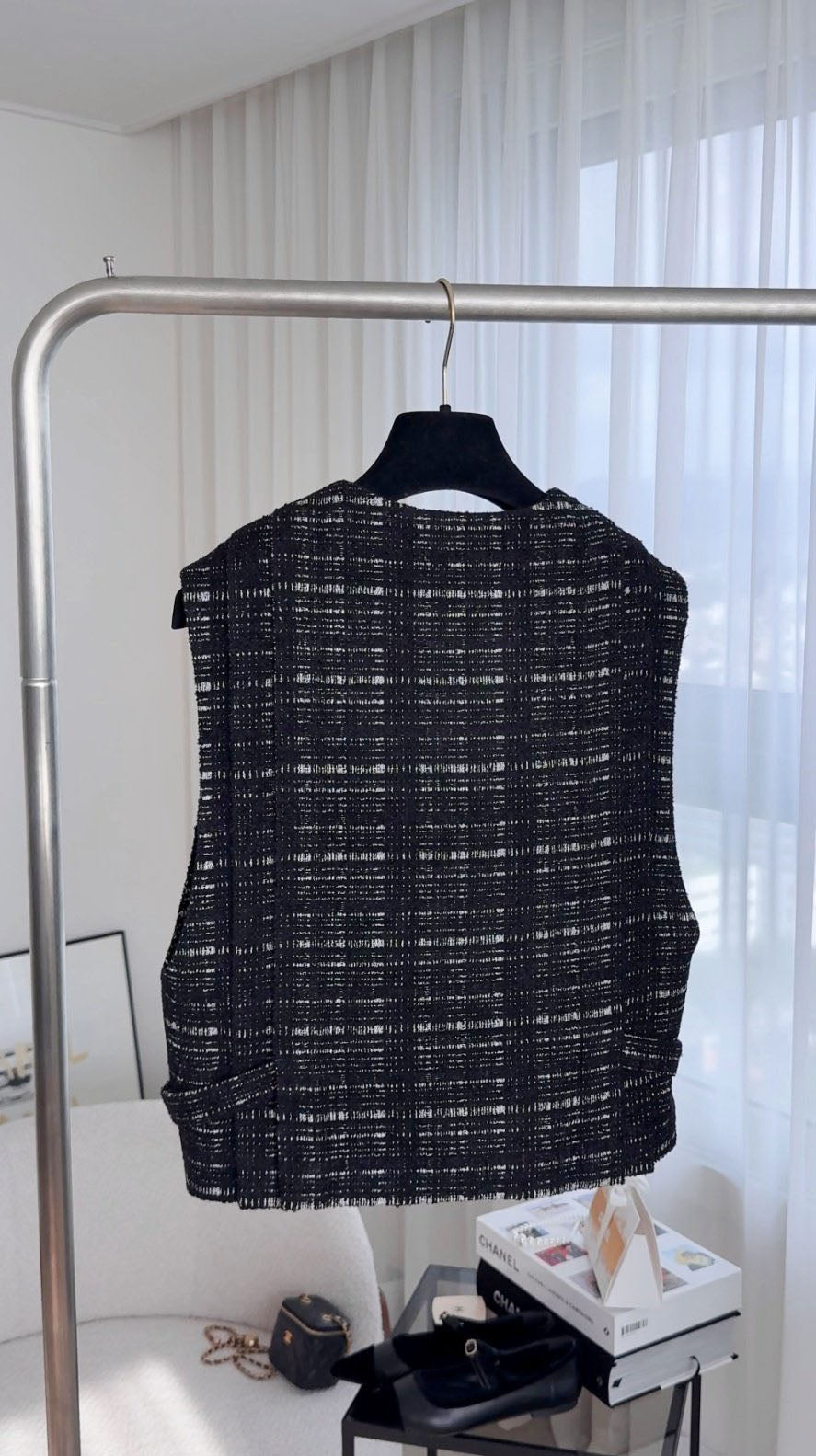 Classic Tweed Button Vest