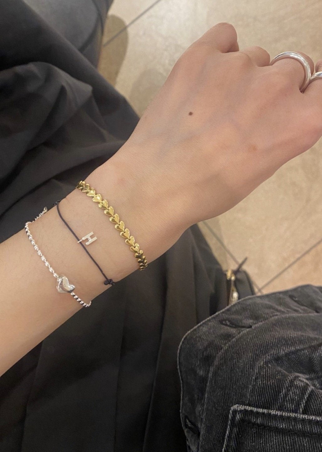Heart Link Bracelet - Sterling Silver 925