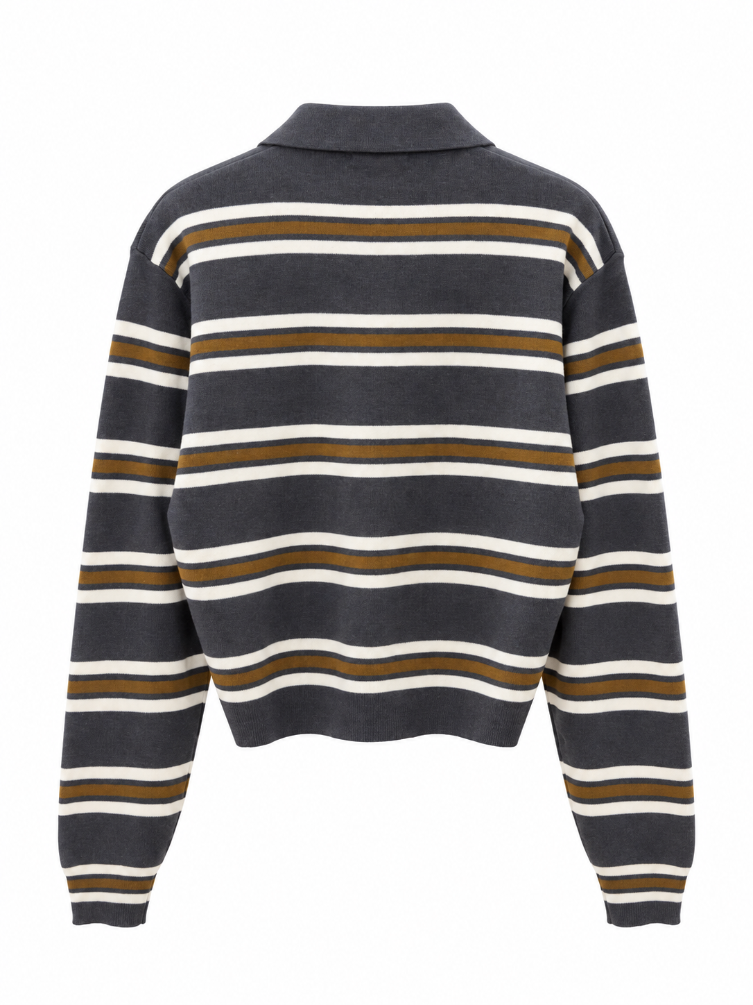 Striped Polo Knit Sweater