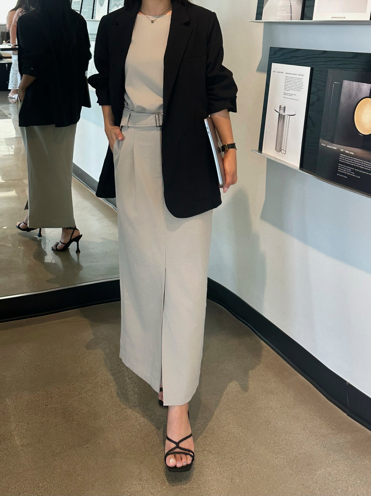 Tailored Belted Dress