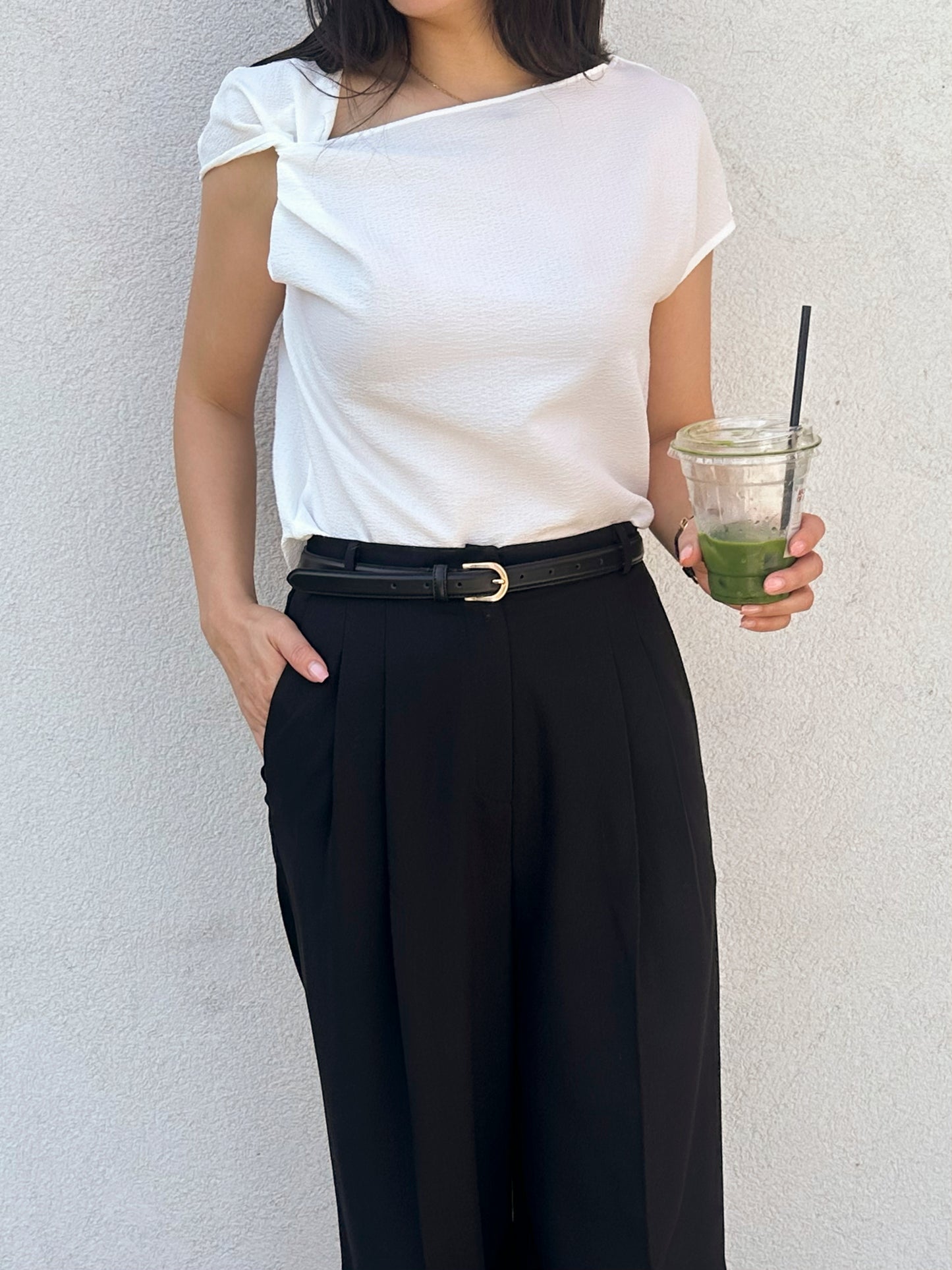 Asymmetric Twist Detail Top
