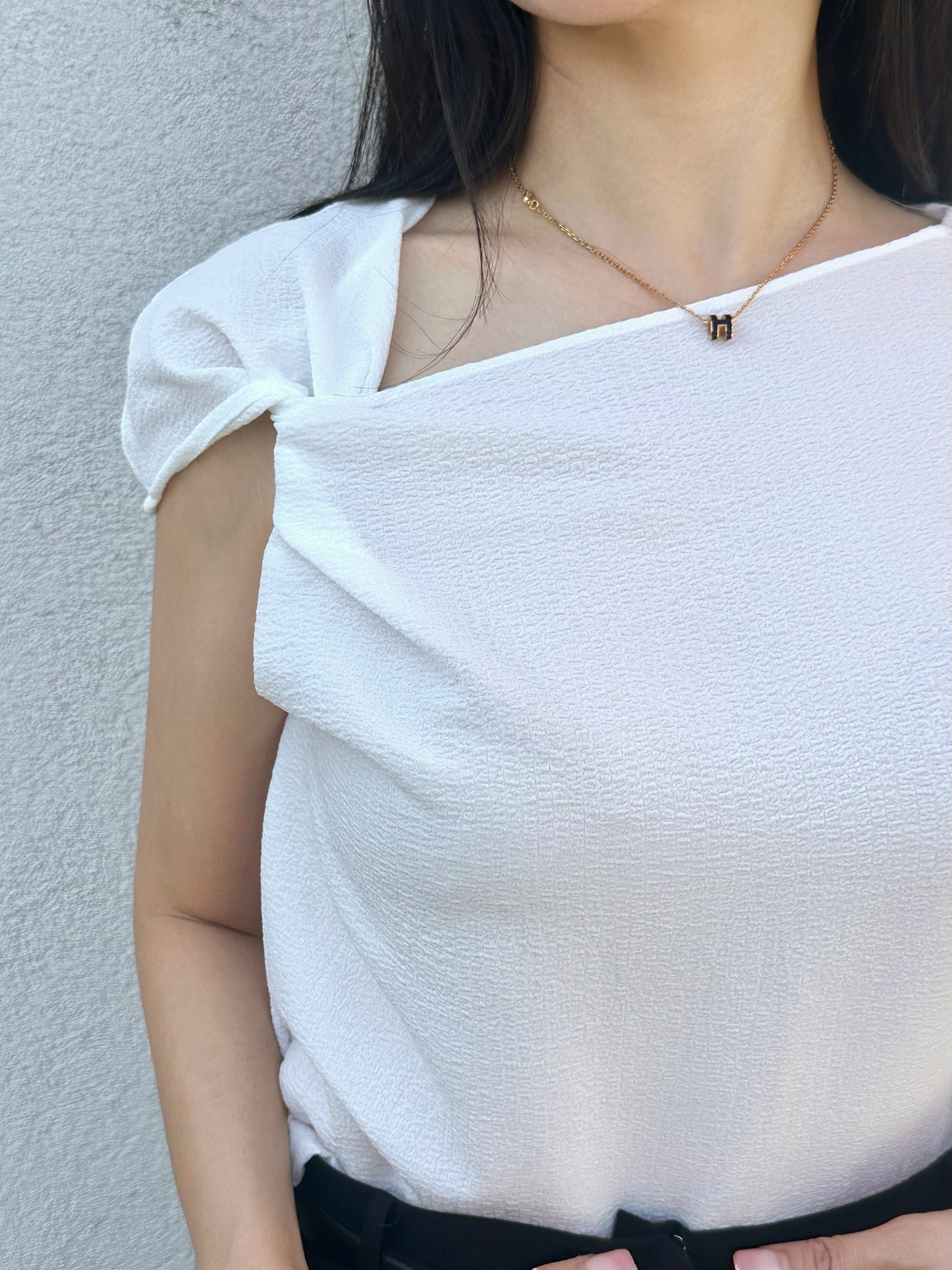 Asymmetric Twist Detail Top