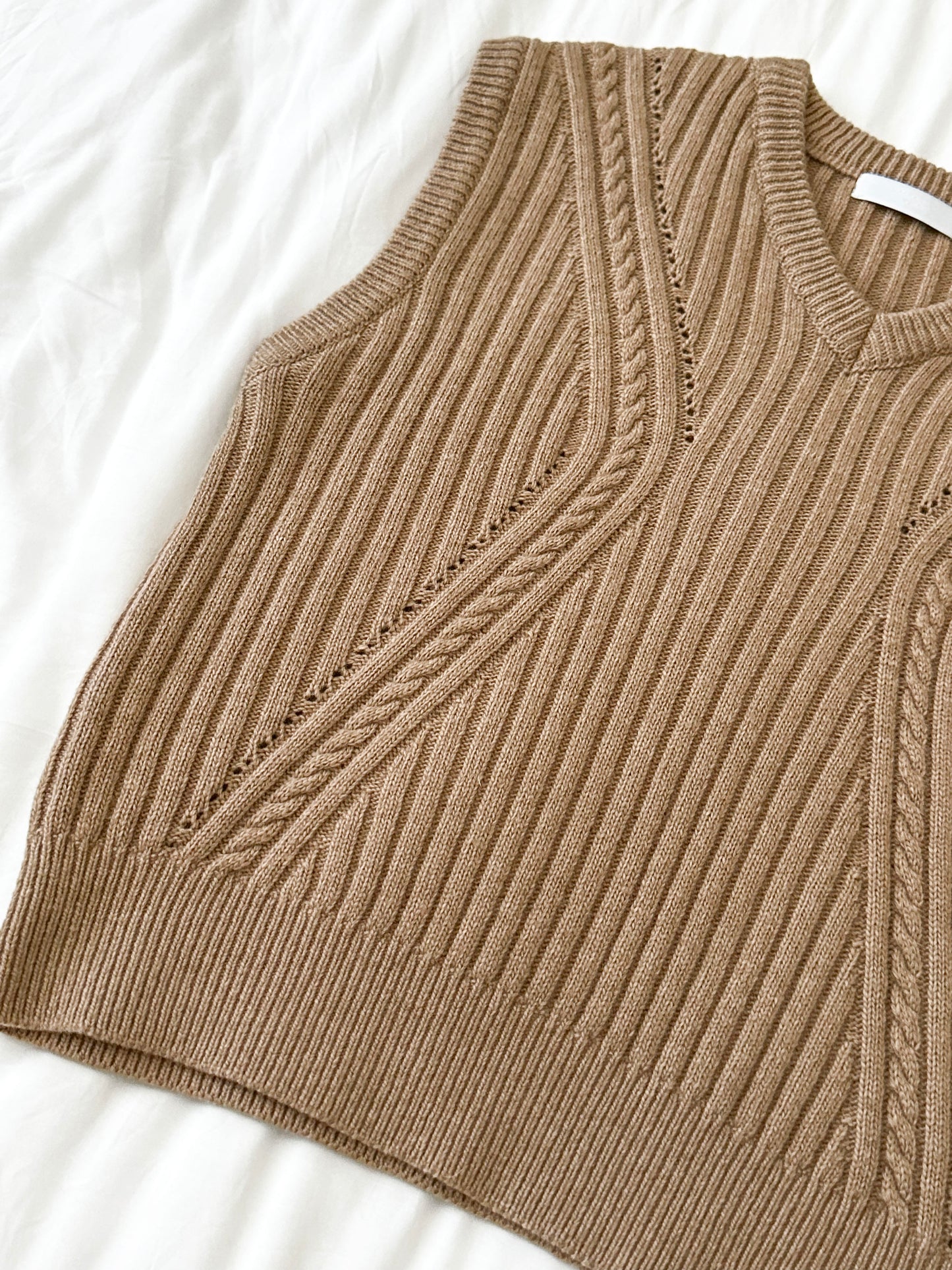 Cable Knit Oversized Vest