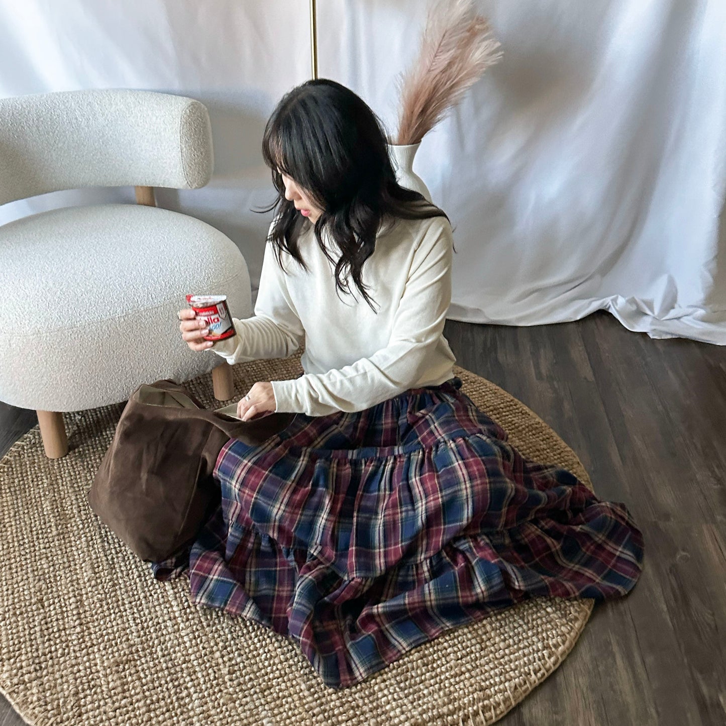 Heritage Plaid Tiered Maxi Skirt