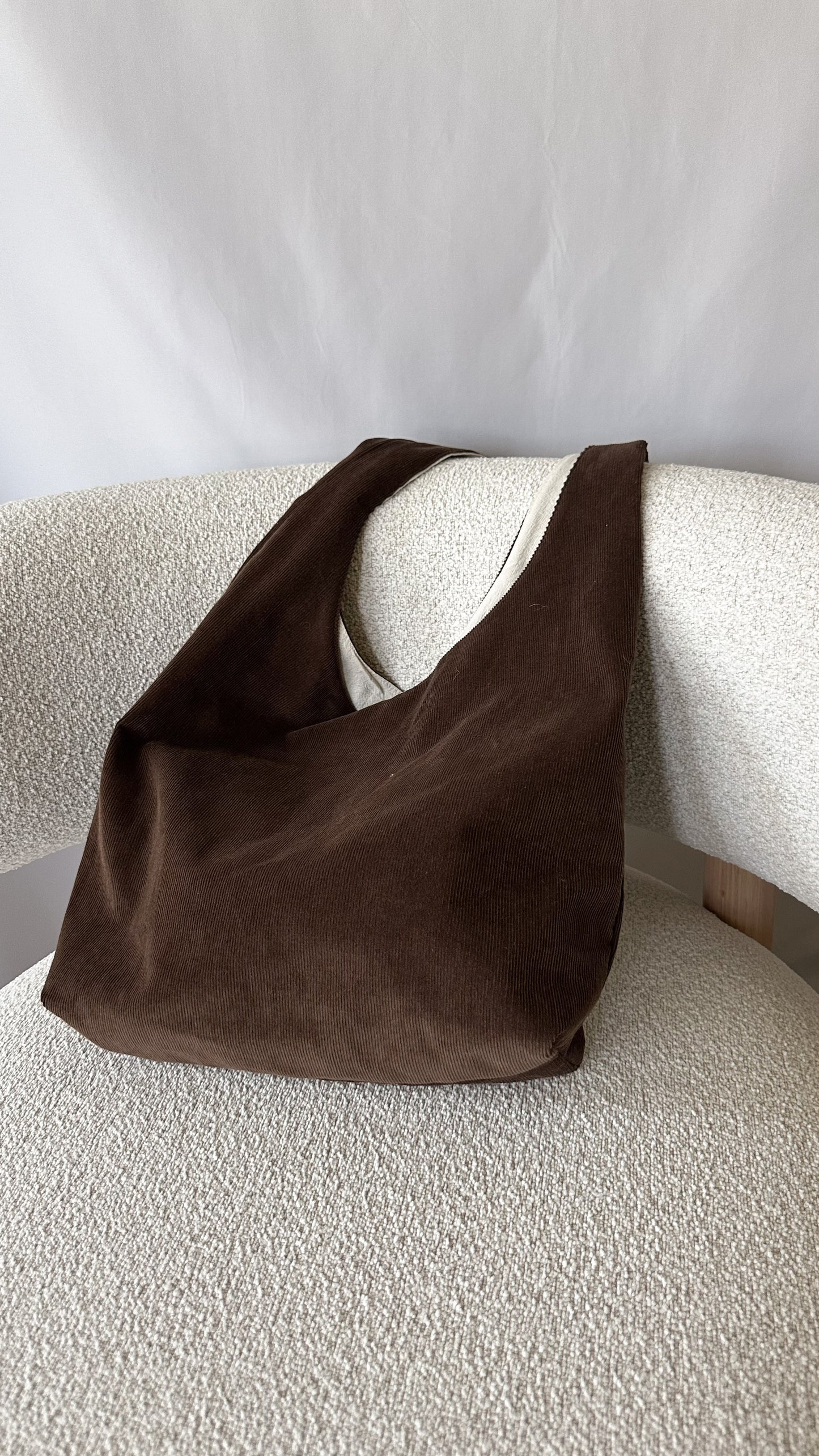 Corduroy Shoulder Tote