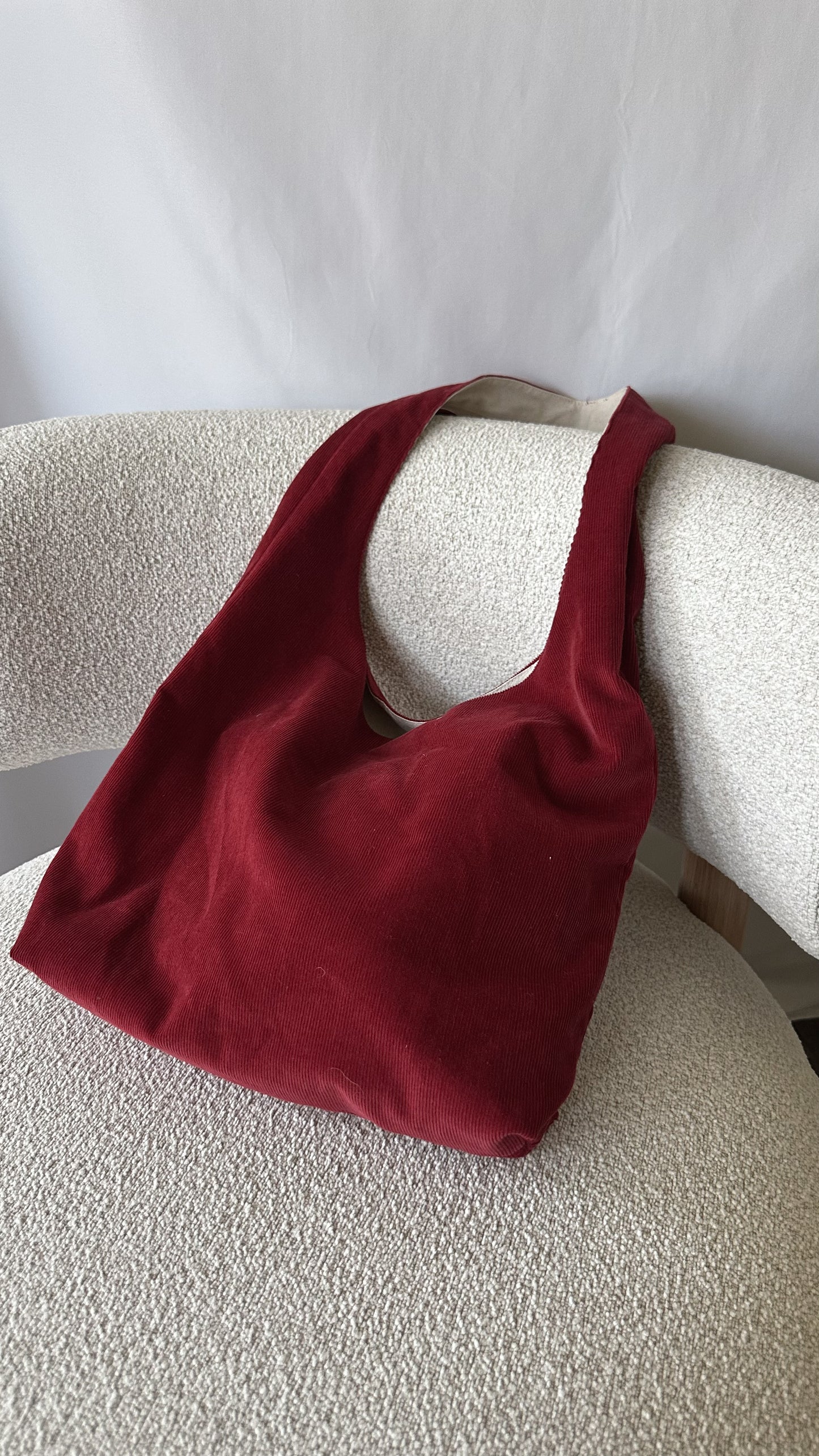 Corduroy Shoulder Tote
