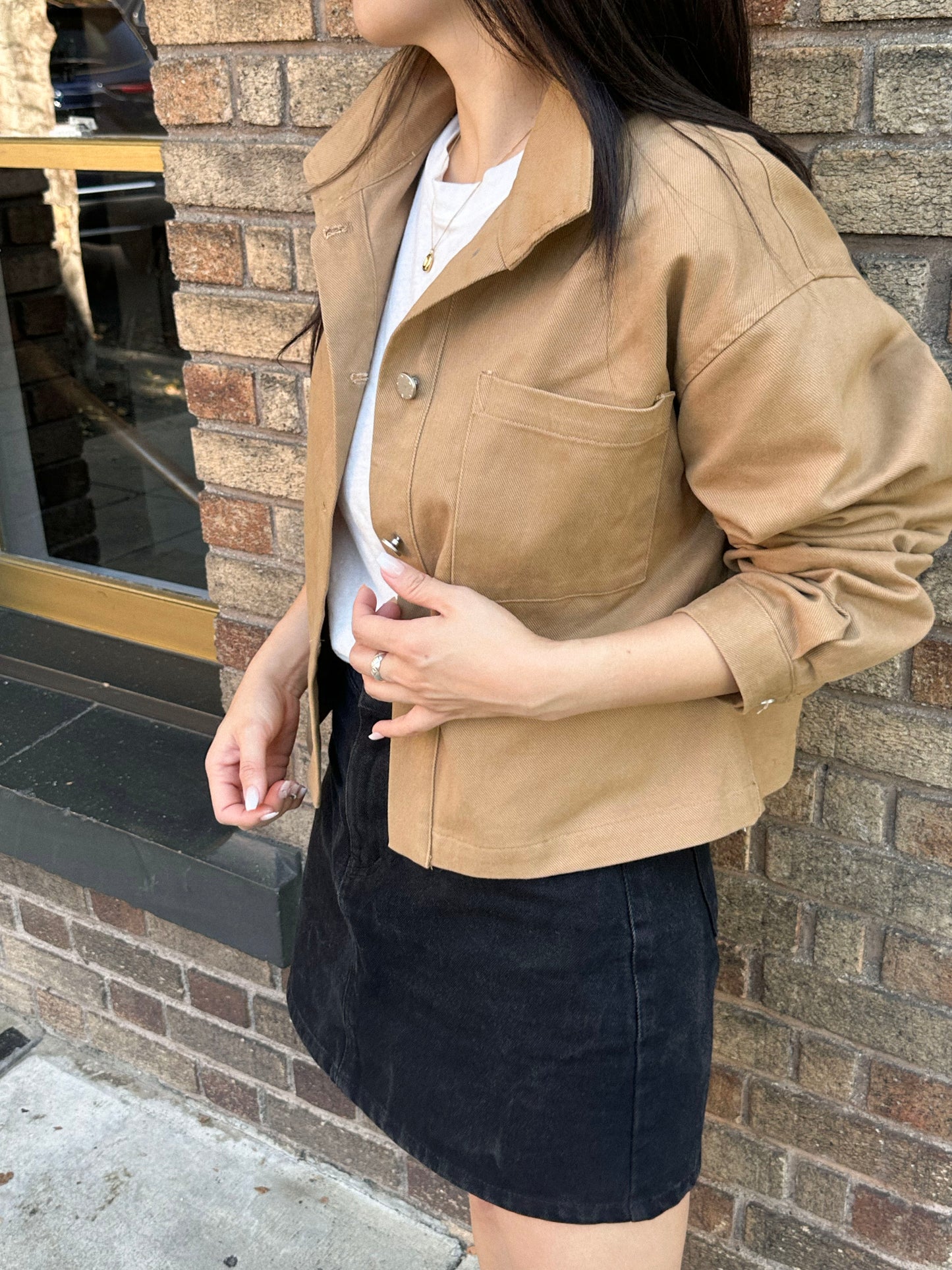 Premium Cropped Denim Jacket