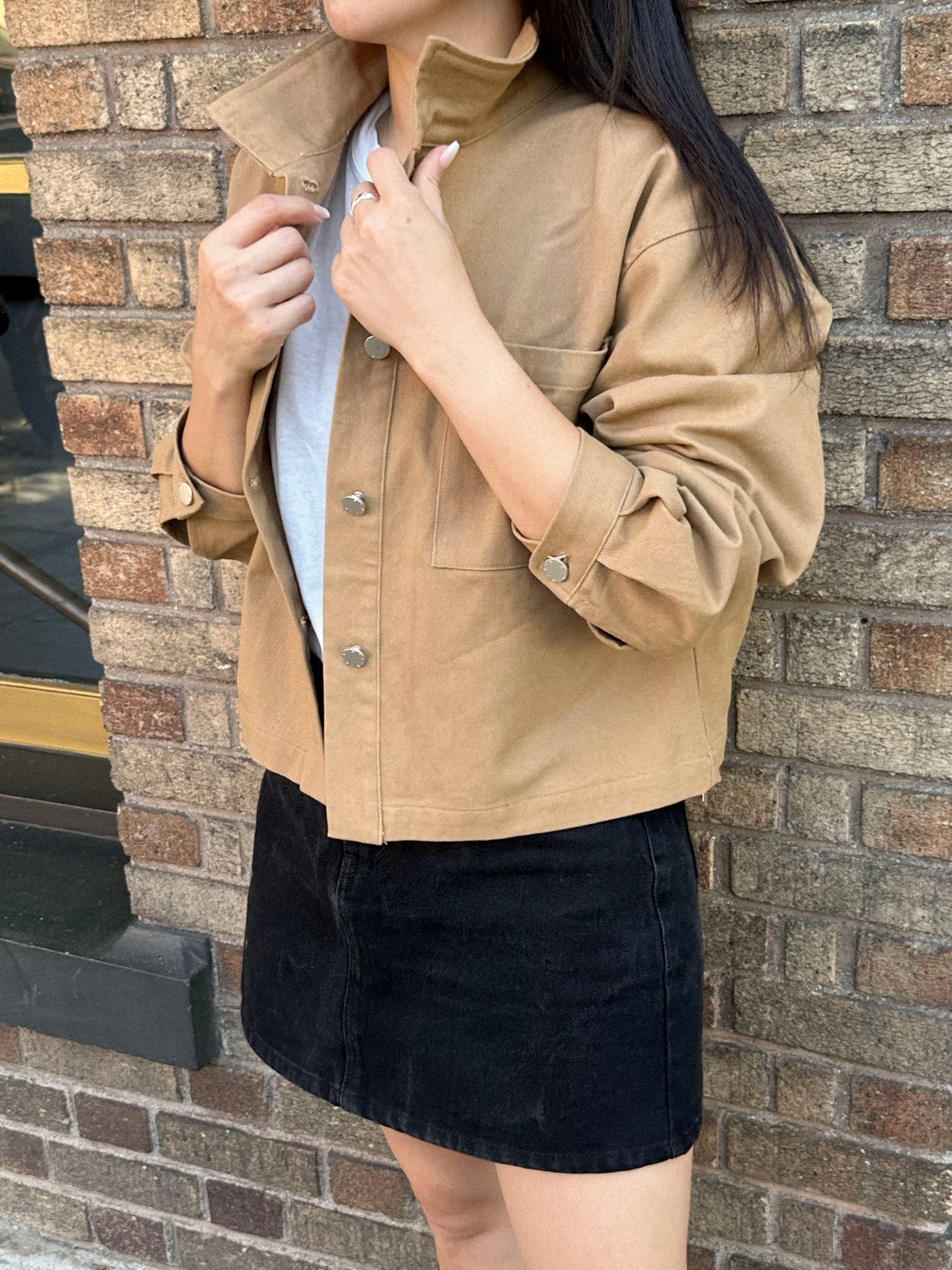 Premium Cropped Denim Jacket