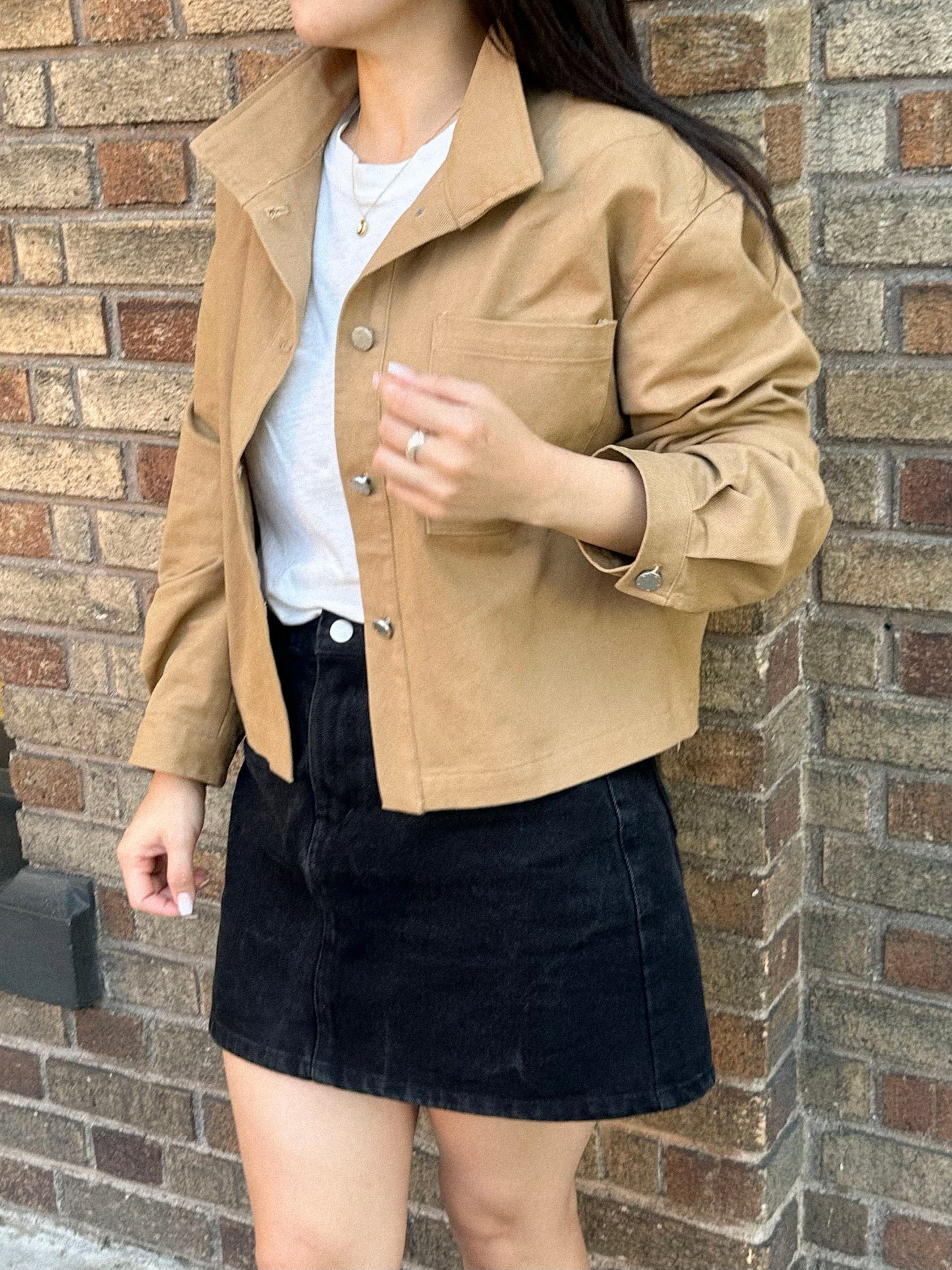 Premium Cropped Denim Jacket
