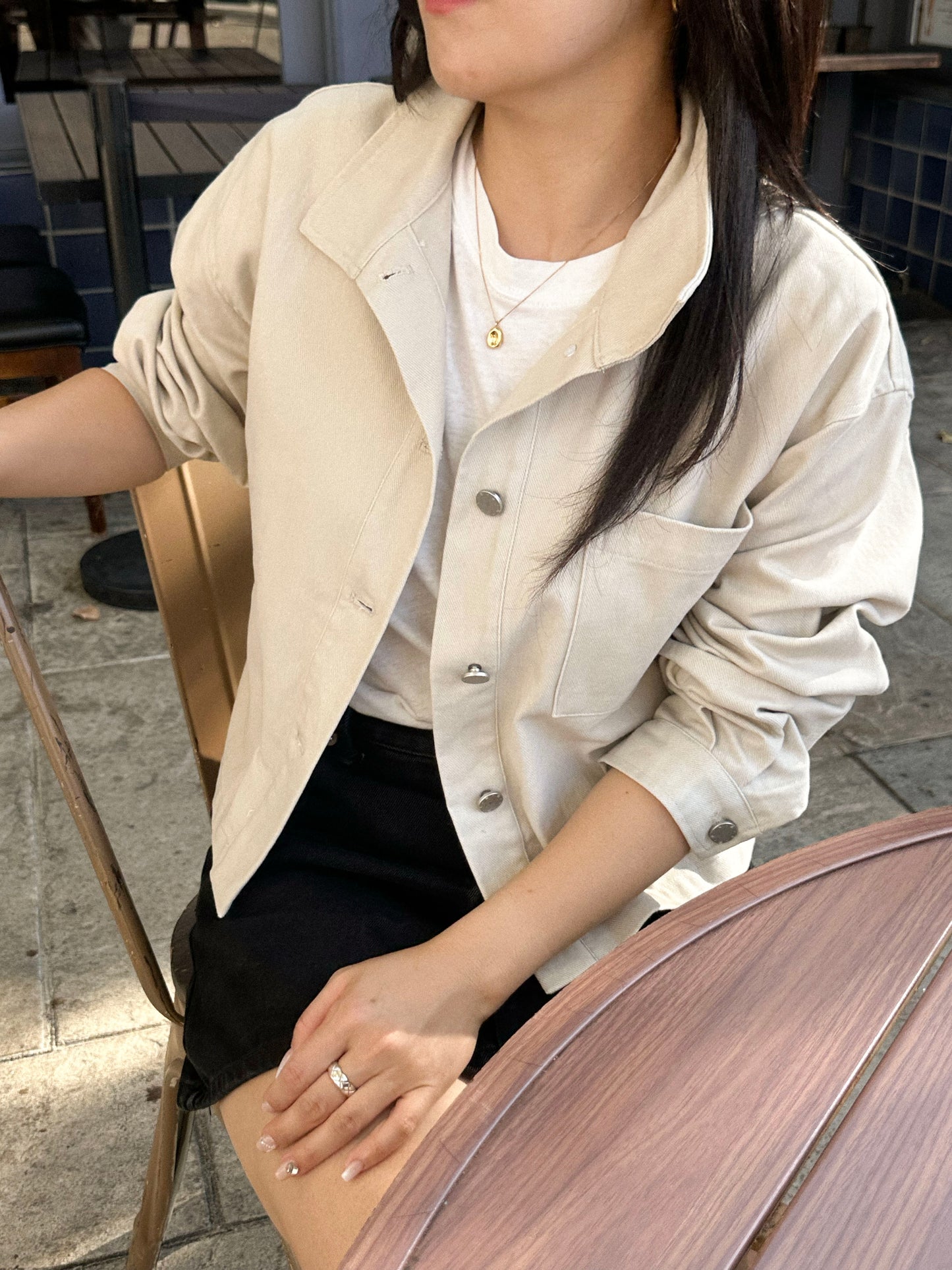 Premium Cropped Denim Jacket