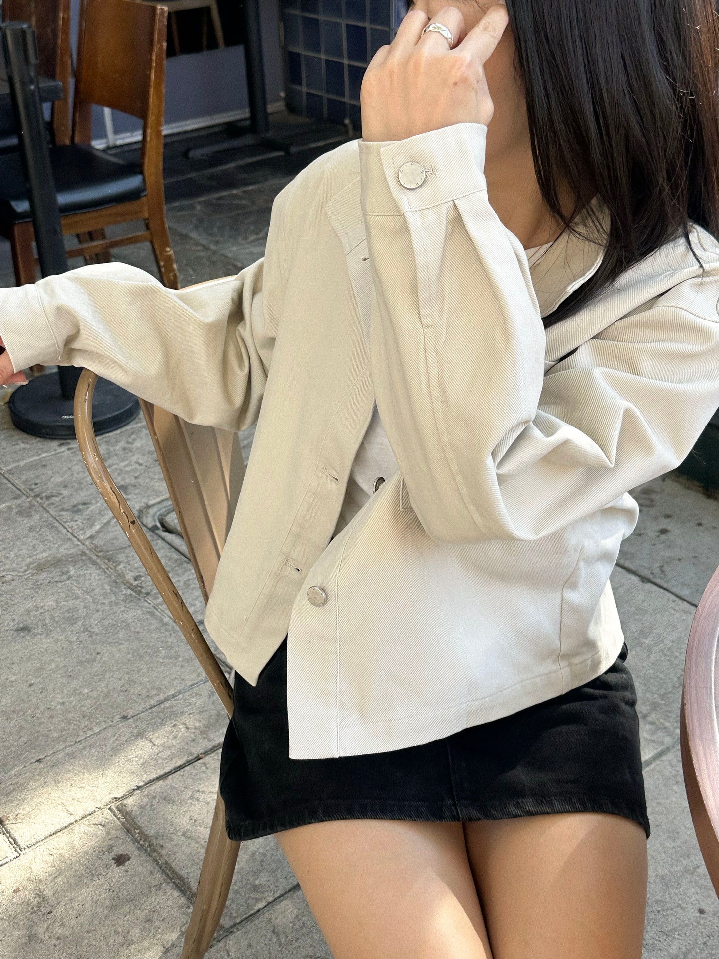 Premium Cropped Denim Jacket