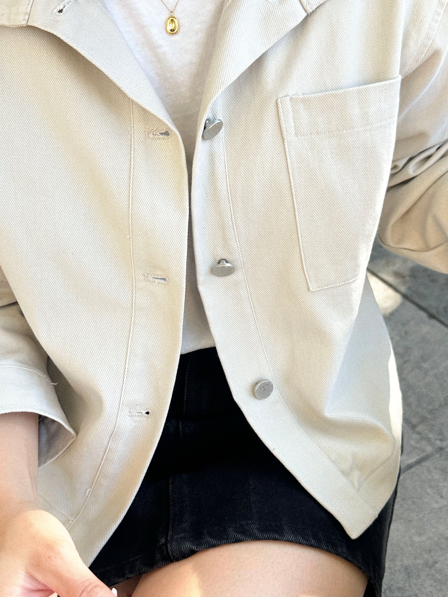 Premium Cropped Denim Jacket
