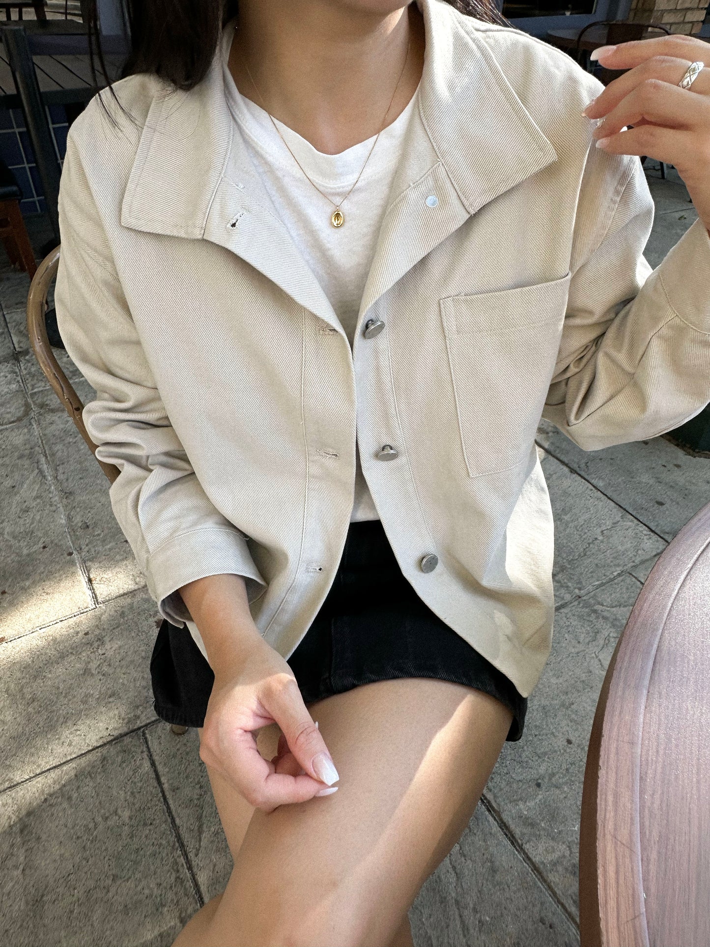 Premium Cropped Denim Jacket