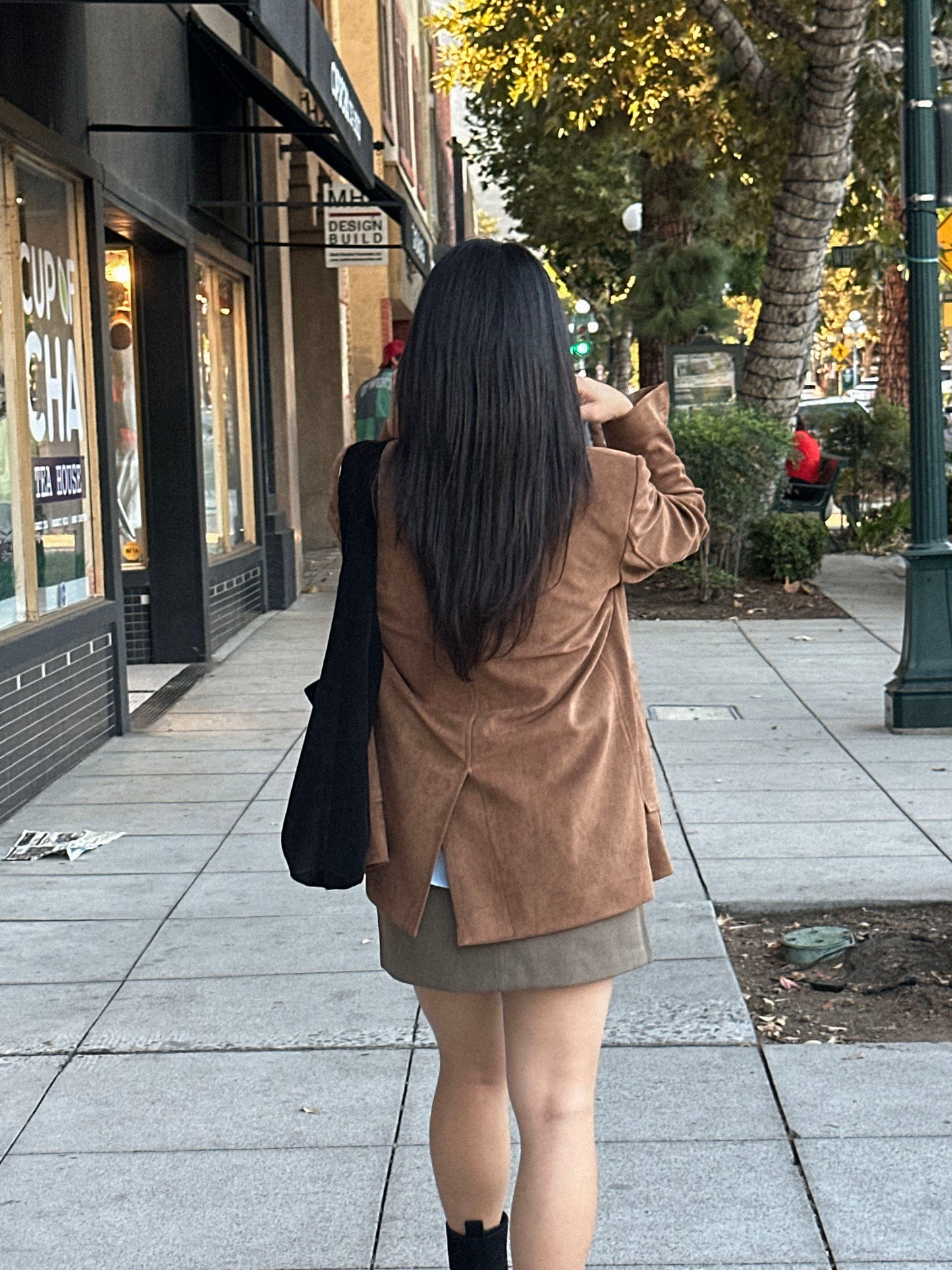 Premium Suede Three-Pocket Jacket
