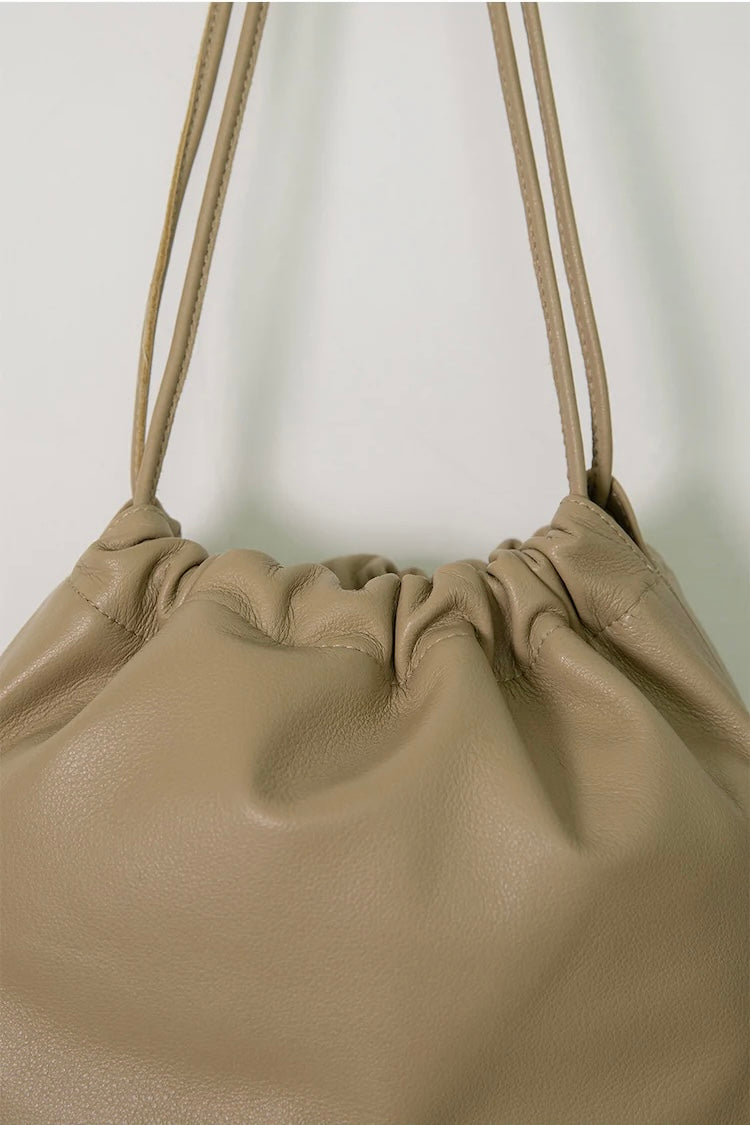 Classic Leather Bucket Bag