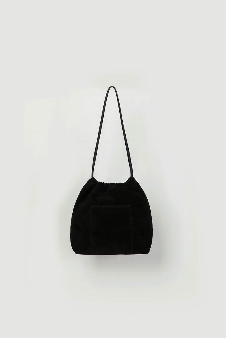Suede Drawstring Bucket Bag