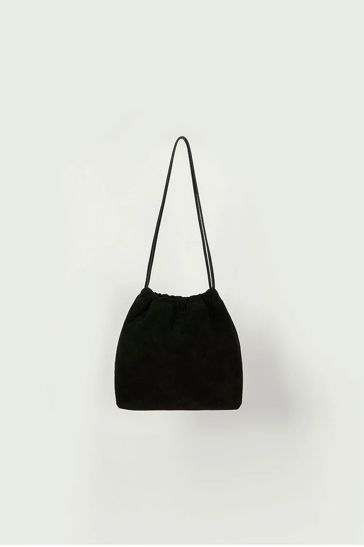 Suede Drawstring Bucket Bag