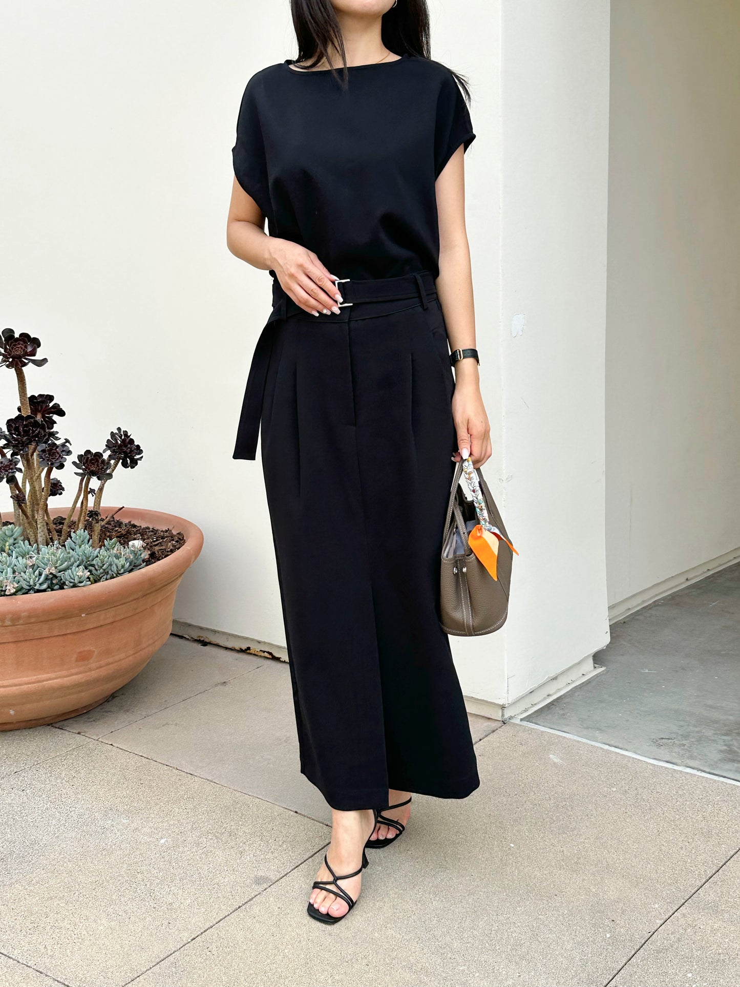 Tailored Belted Dress