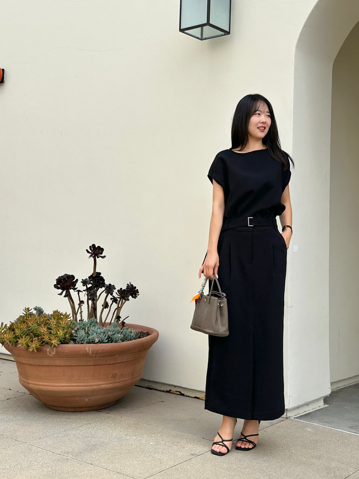 Tailored Belted Dress