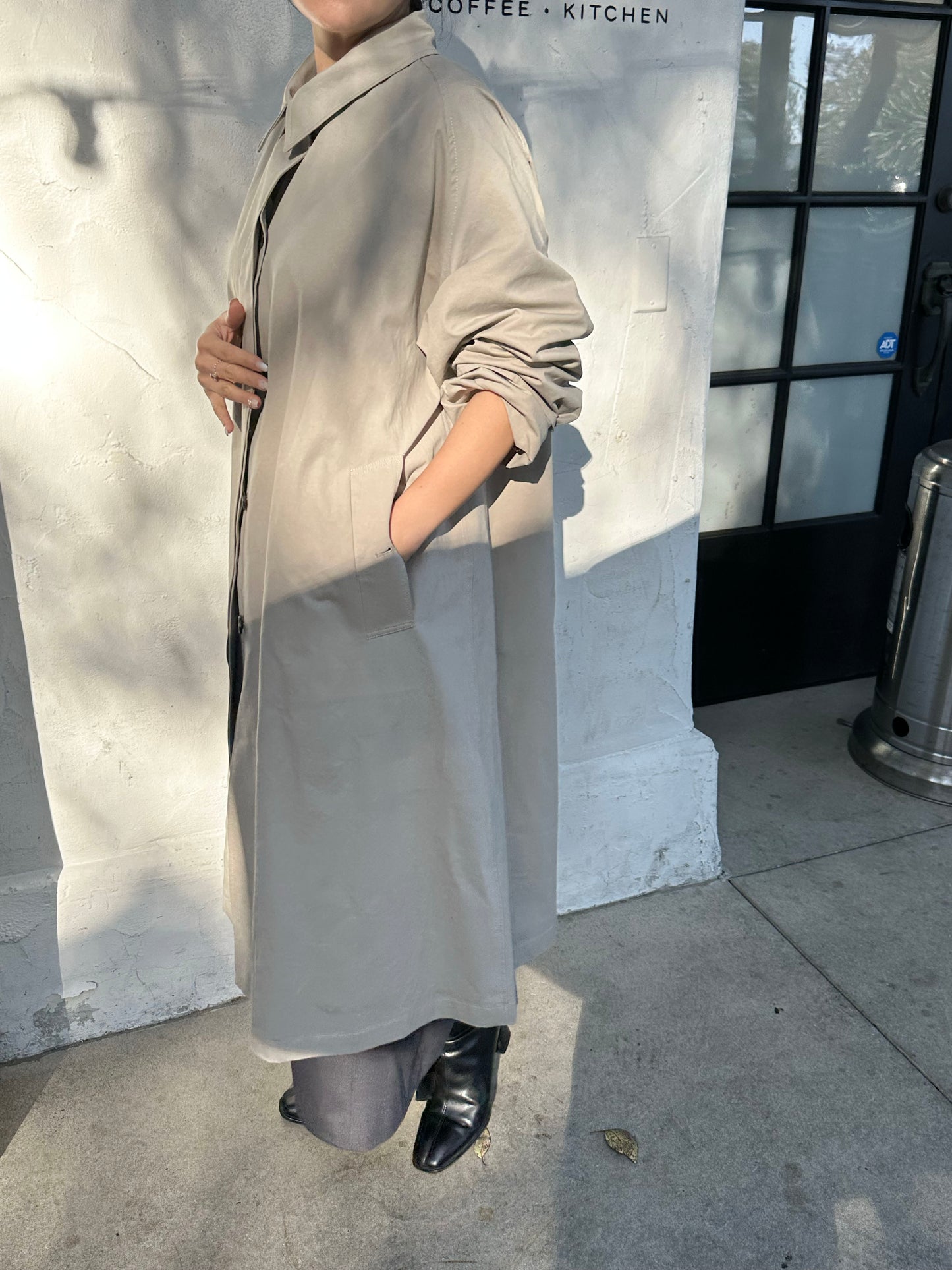 Minimal A-Line Trench Coat