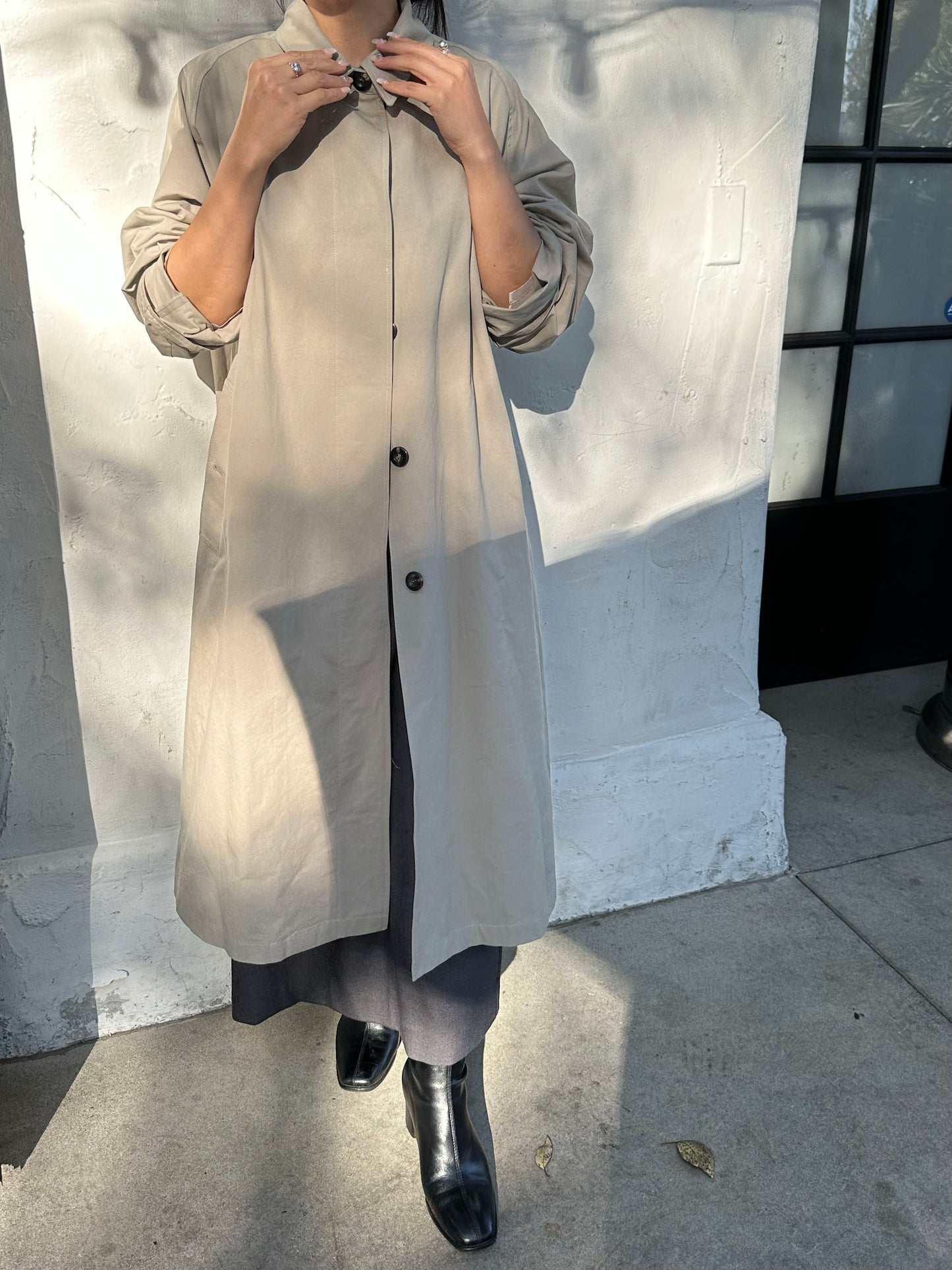 Minimal A-Line Trench Coat