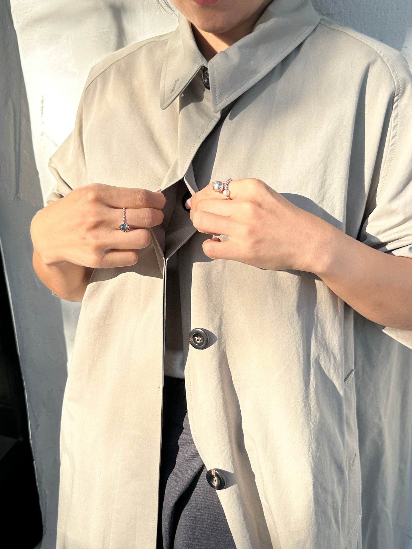 Minimal A-Line Trench Coat