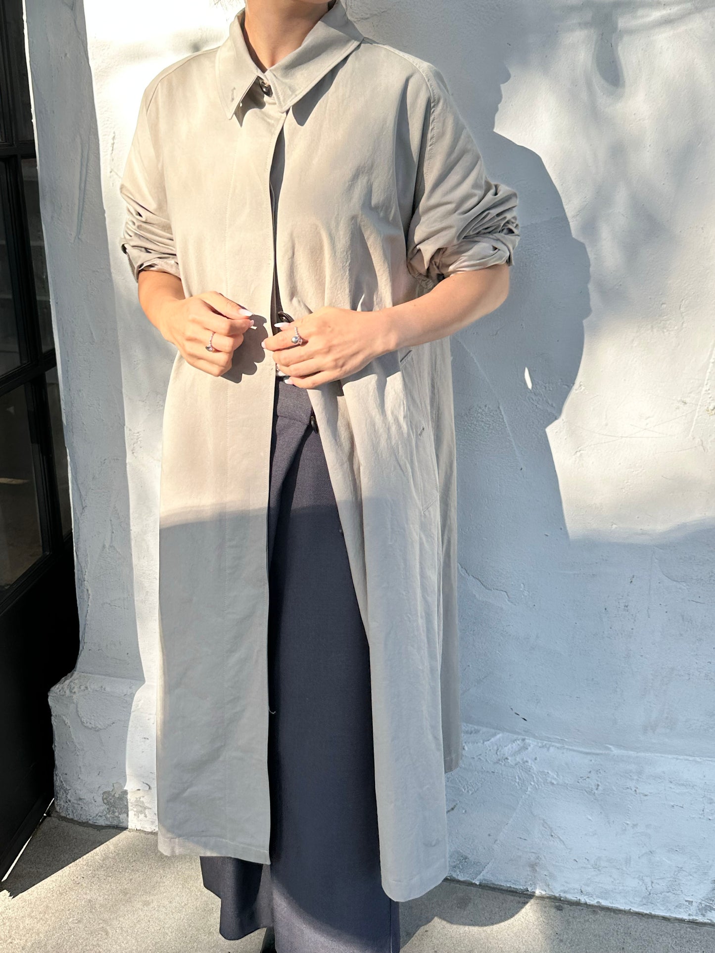 Minimal A-Line Trench Coat