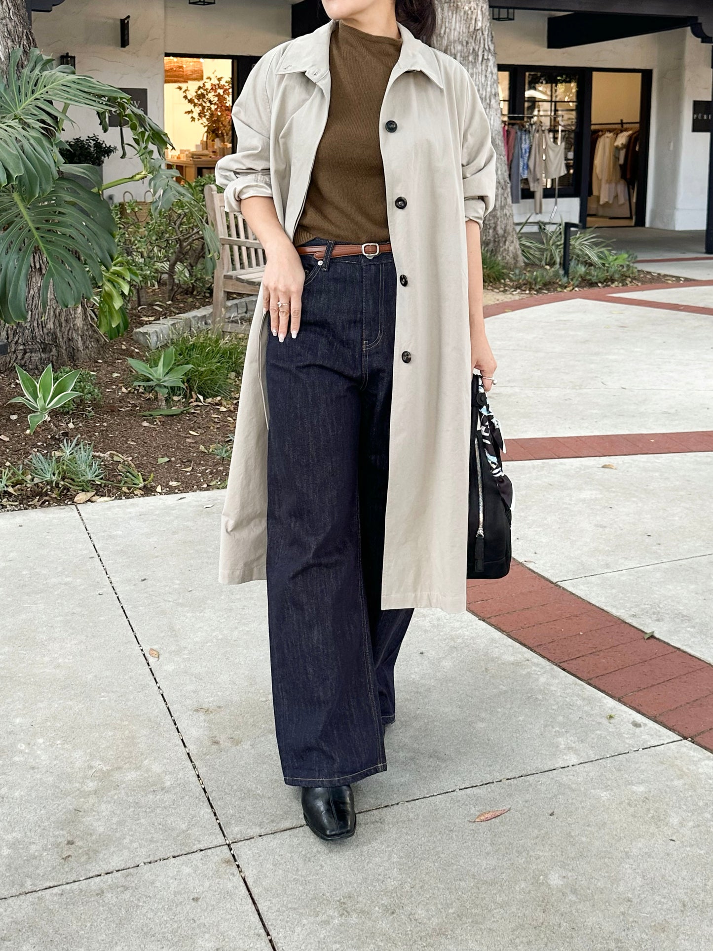 Minimal A-Line Trench Coat