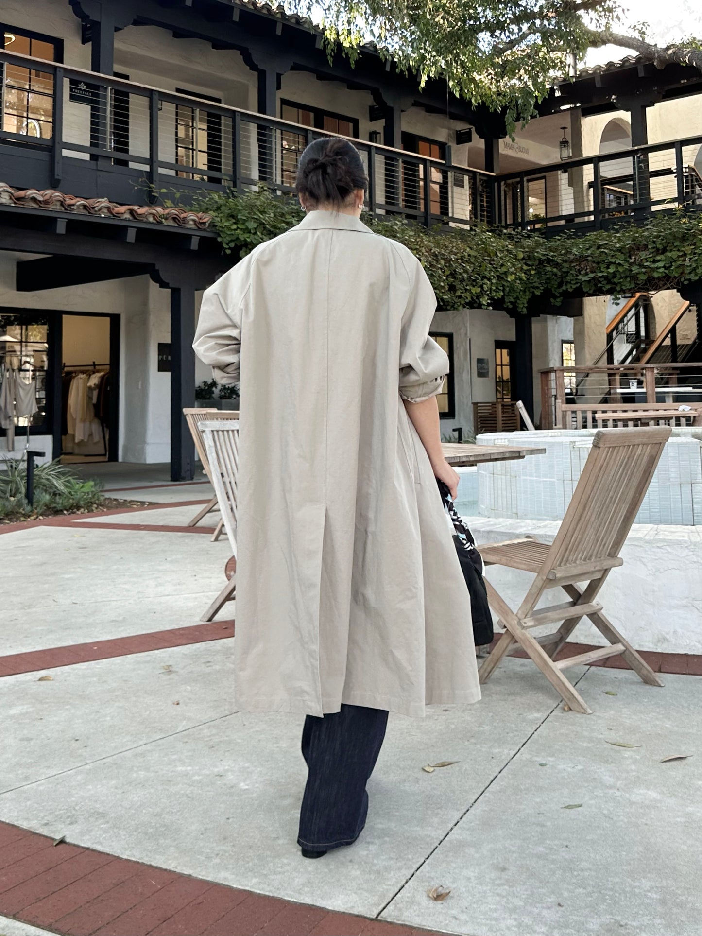 Minimal A-Line Trench Coat