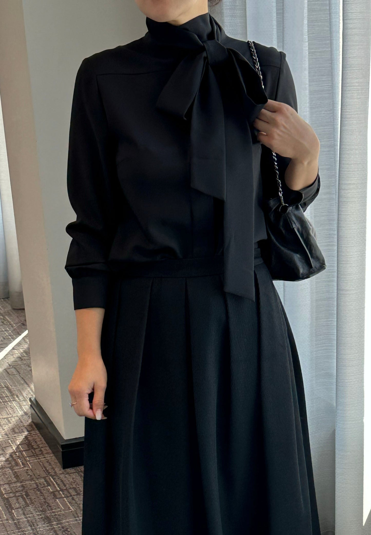 Elegant Scarf-Tie Blouse