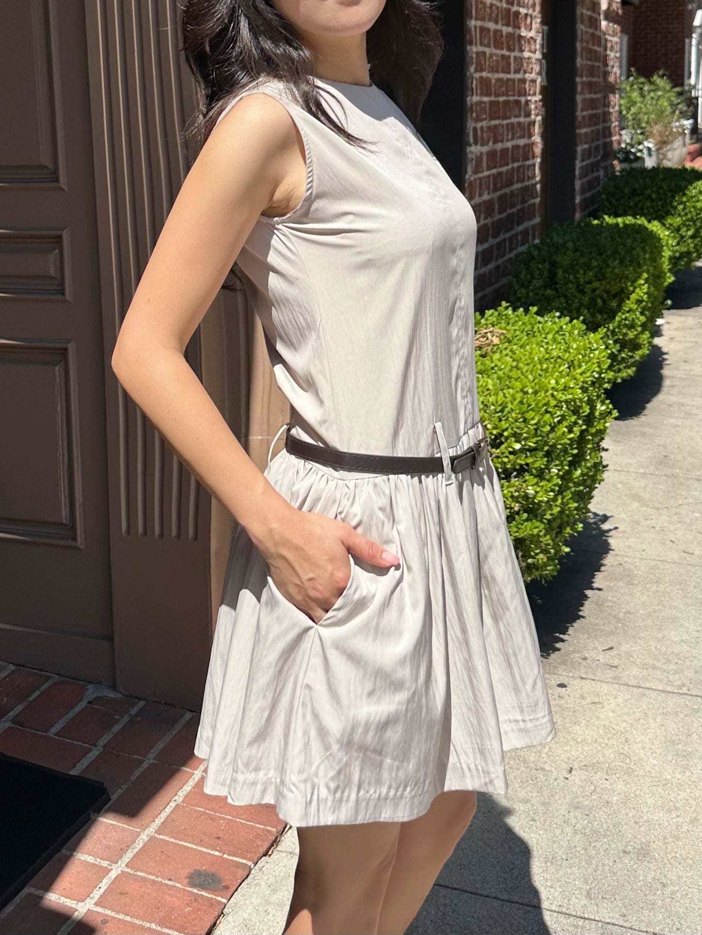 Everyday Luxe Belted Pocket Dress