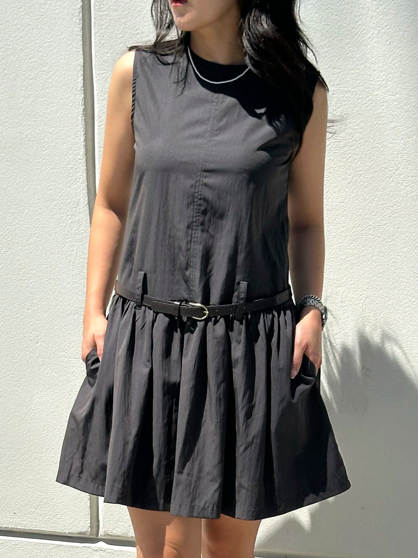 Everyday Luxe Belted Pocket Dress