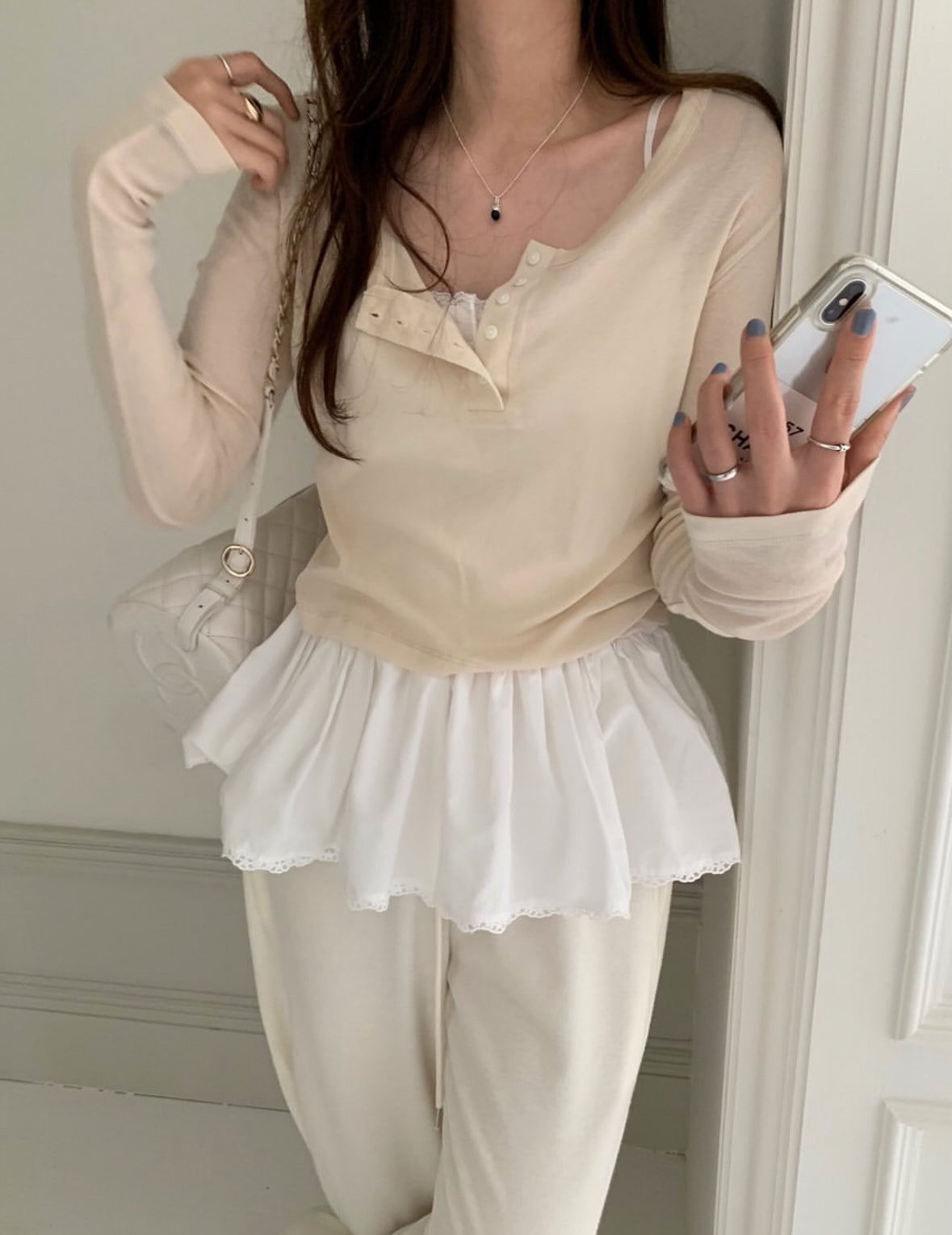 Frill Hem Layered Camisole