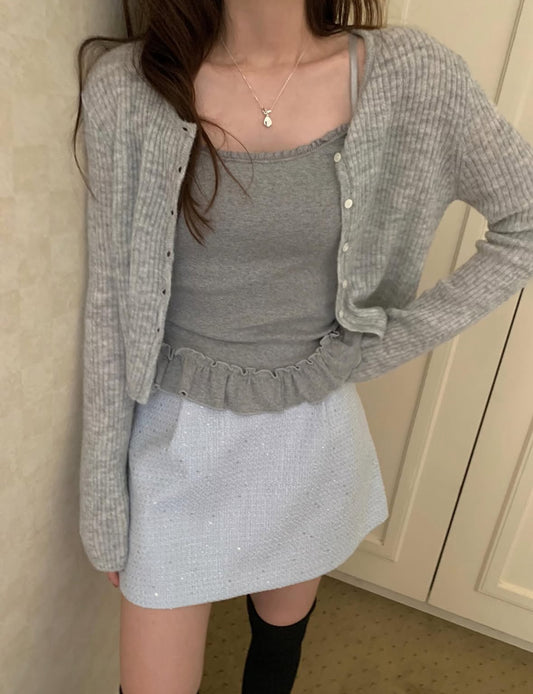 Shimmer Tweed Skort
