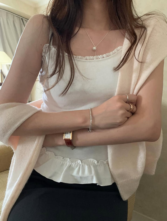 Frill-Trim Soft Camisole
