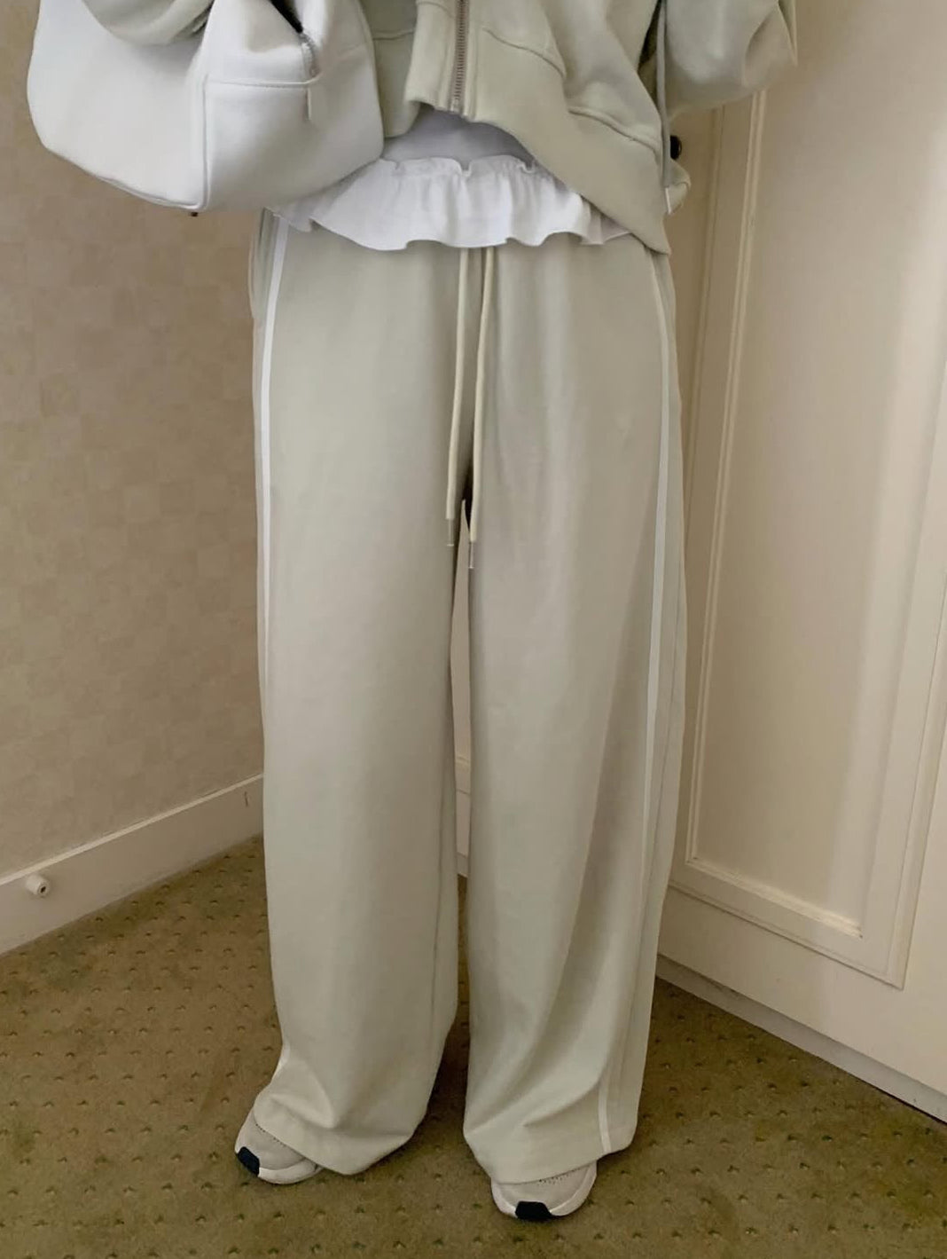 Pure Cotton Zip-Up & Wide Pants