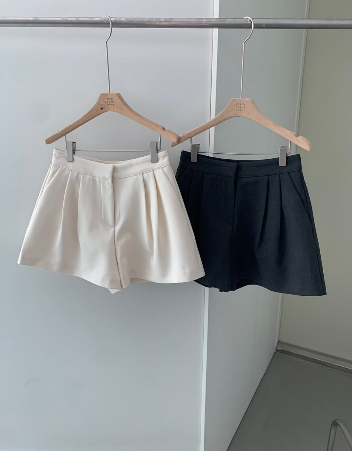 Pleated Tailored Shorts