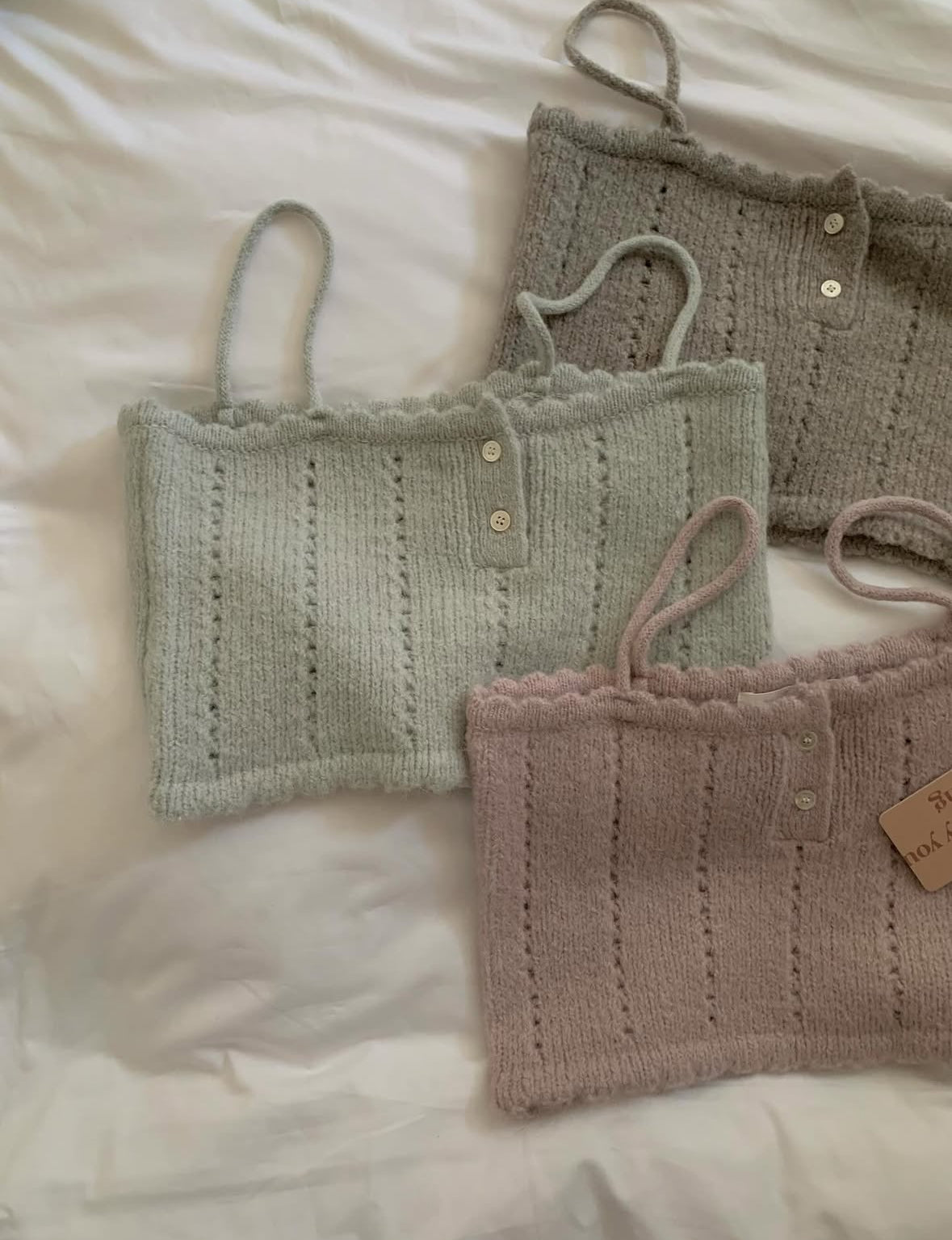 Alpaca Wool Blend Knit Bustier
