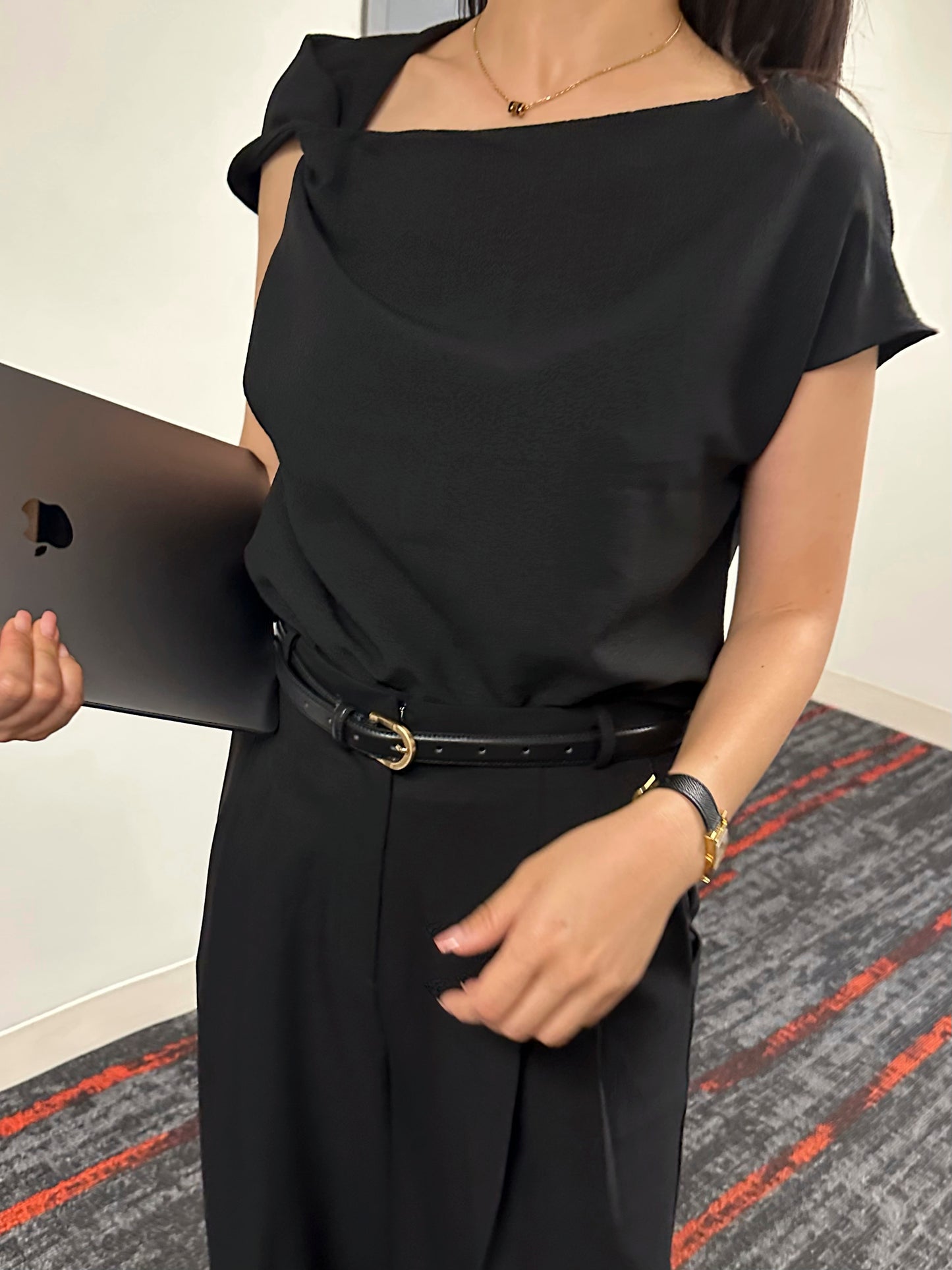 Asymmetric Twist Detail Top