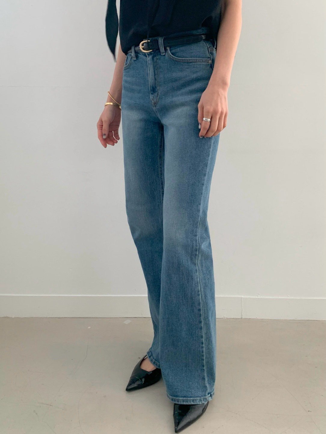 Premium Wash Straight Flare Denim