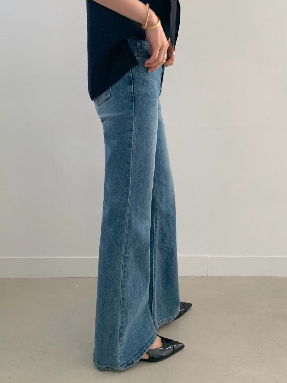 Premium Wash Straight Flare Denim