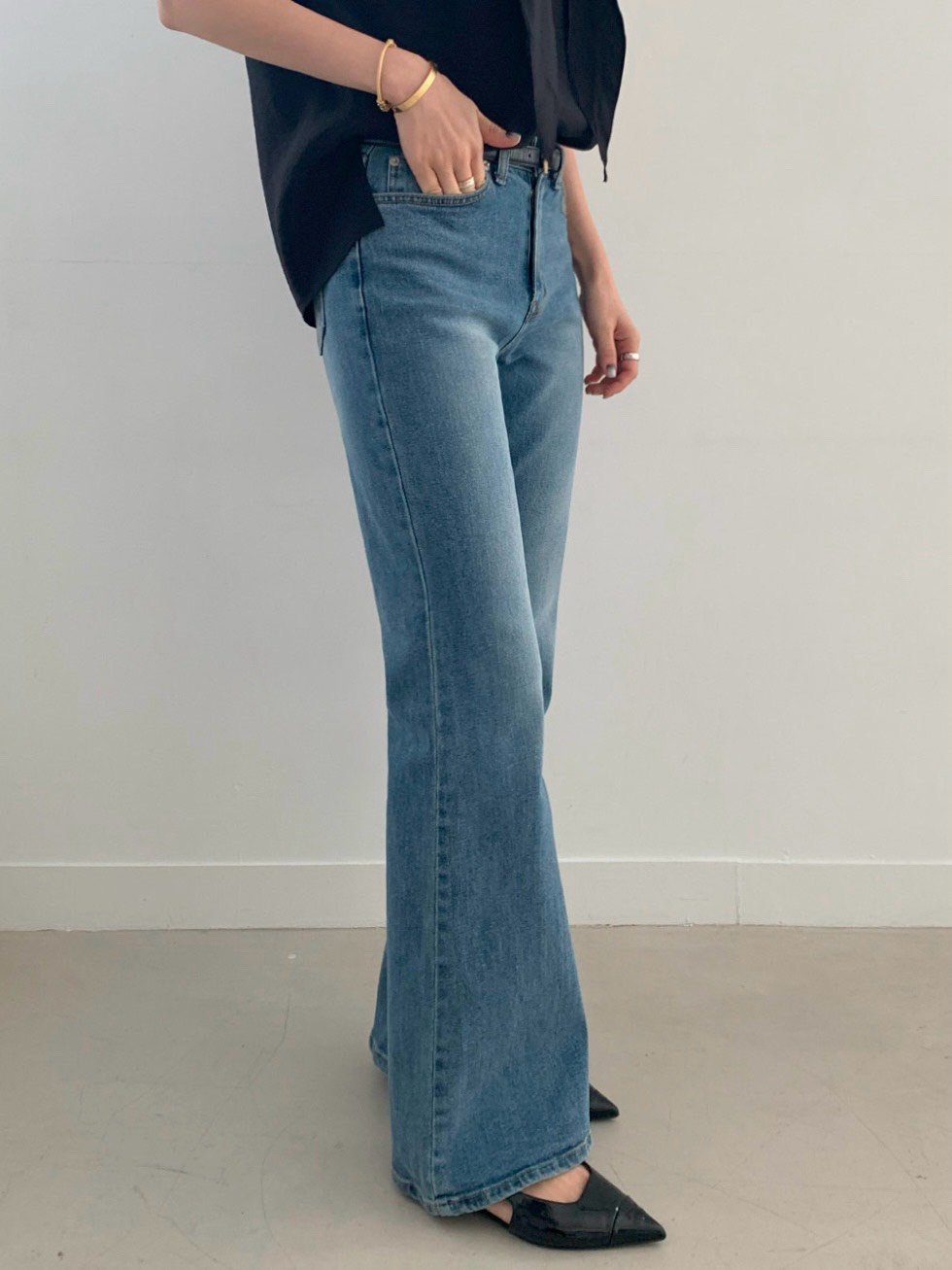 Premium Wash Straight Flare Denim