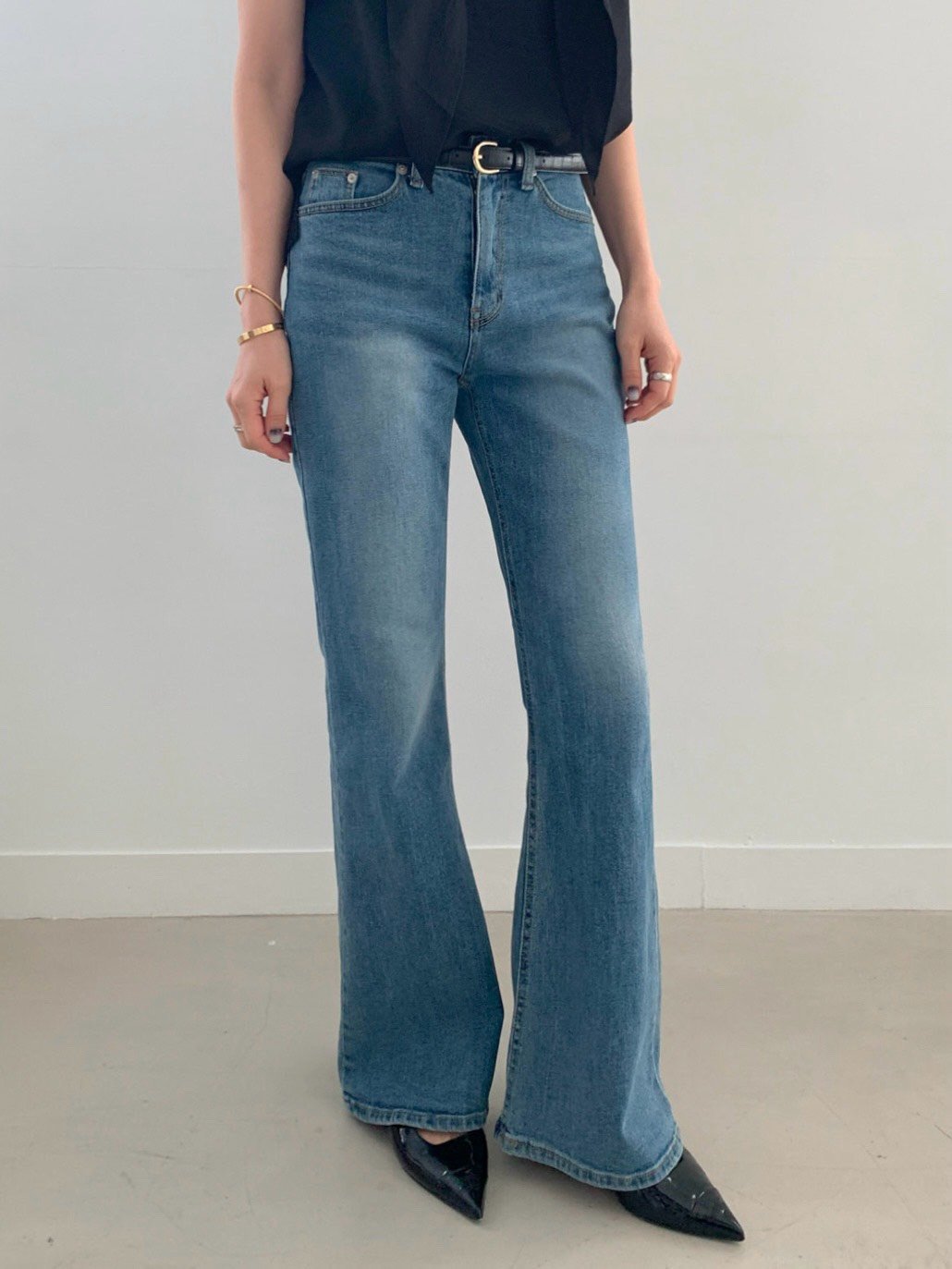 Premium Wash Straight Flare Denim