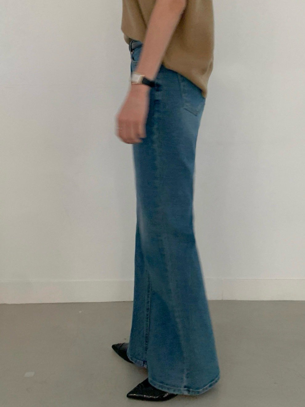 Premium Wash Straight Flare Denim