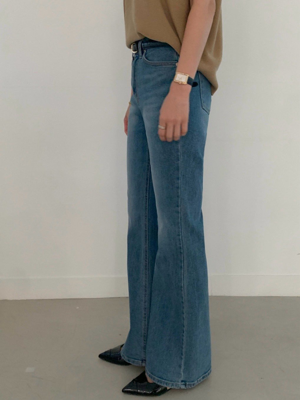 Premium Wash Straight Flare Denim