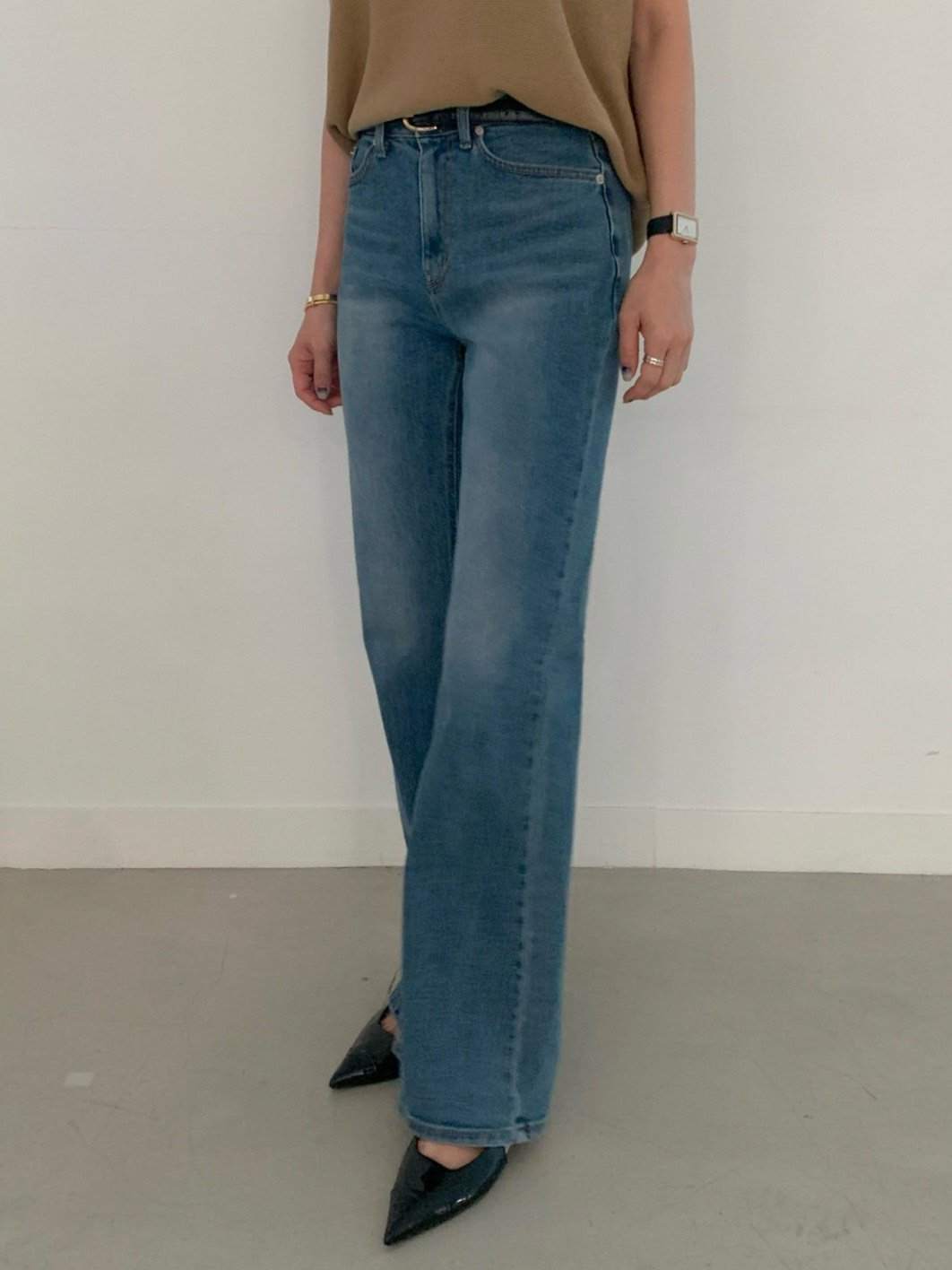 Premium Wash Straight Flare Denim